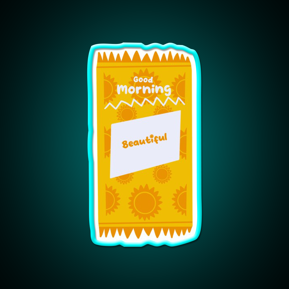 Good Morning Packet Fast Food Led Neon Sign For Burger Place Rgb Color