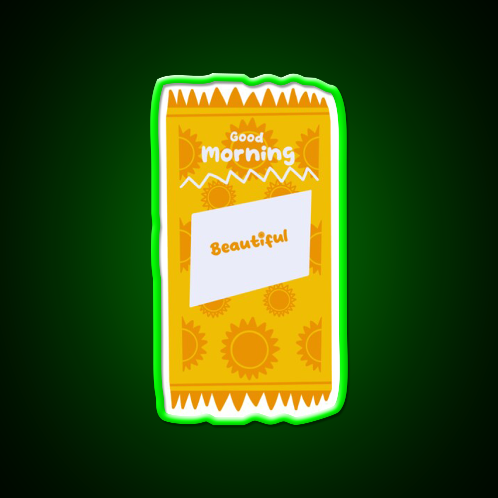 Good Morning Packet Fast Food Led Neon Sign For Burger Place Rgb Color