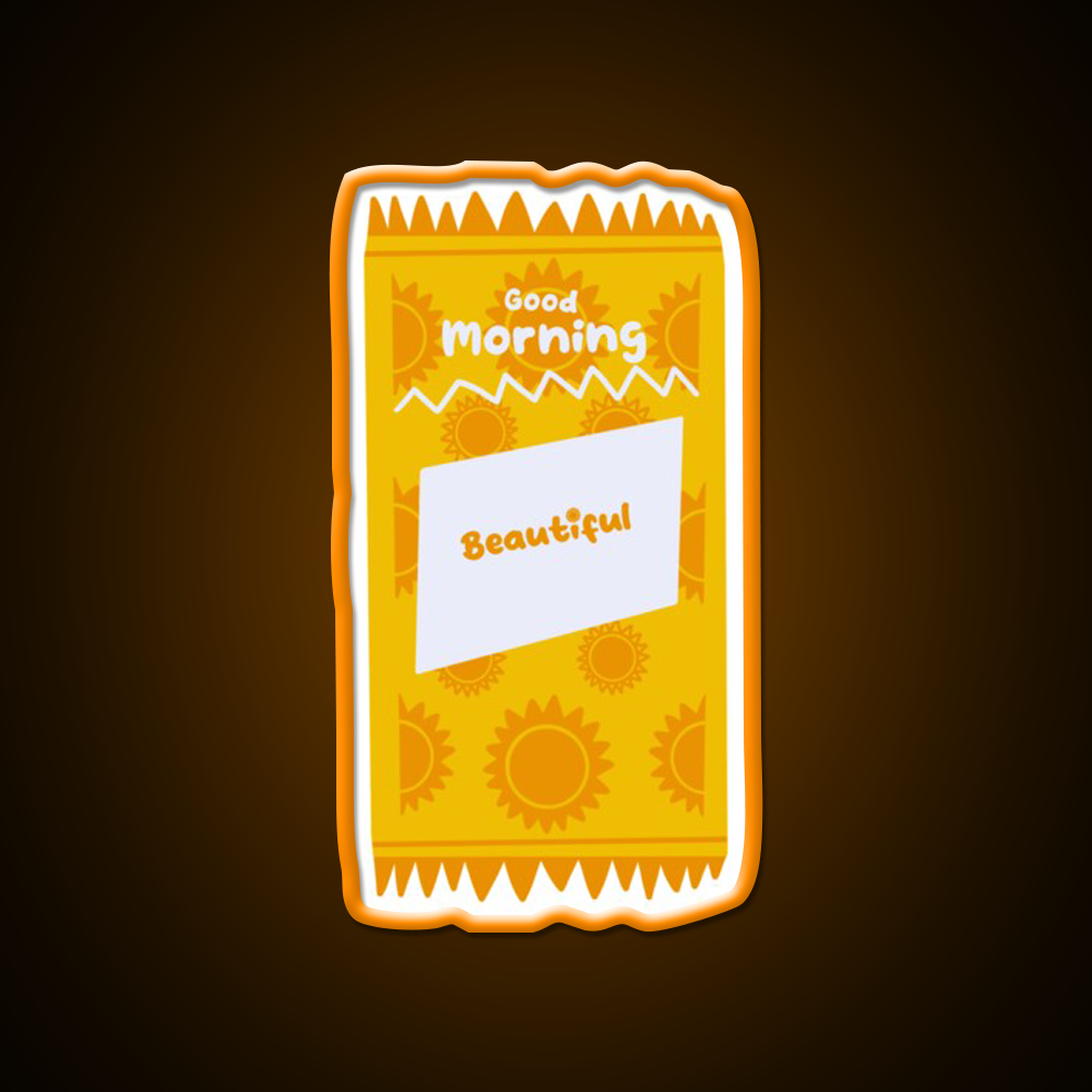 Good Morning Packet Fast Food Led Neon Sign For Burger Place Rgb Color