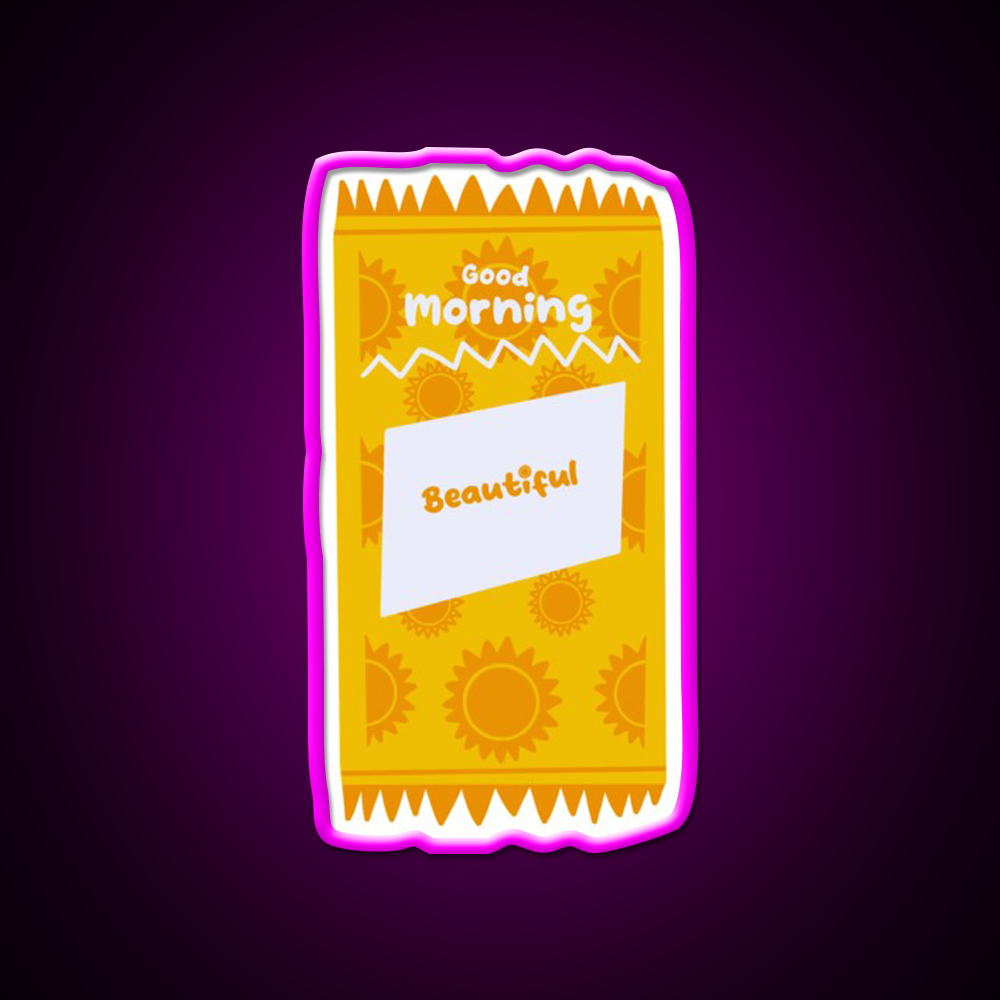 Good Morning Packet Fast Food Led Neon Sign For Burger Place Rgb Color