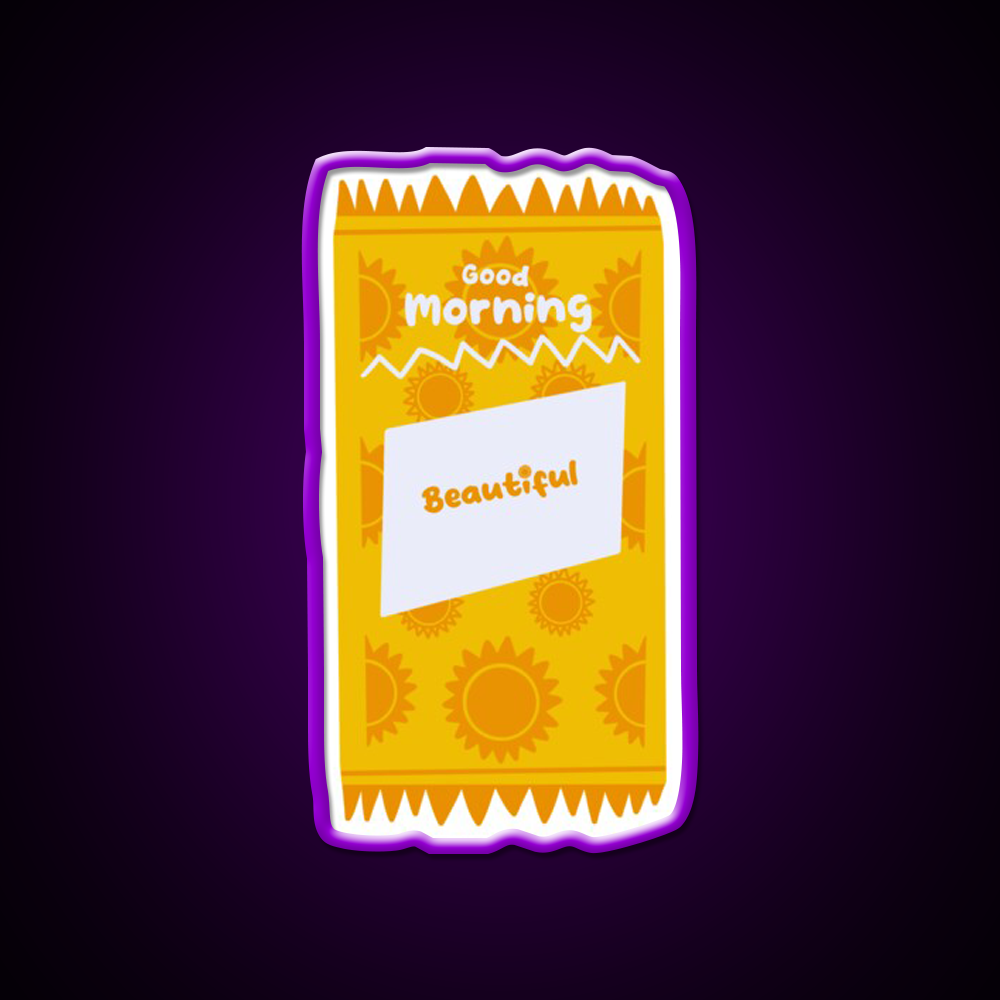 Good Morning Packet Fast Food Led Neon Sign For Burger Place Rgb Color