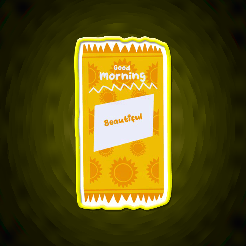 Good Morning Packet Fast Food Led Neon Sign For Burger Place Rgb Color