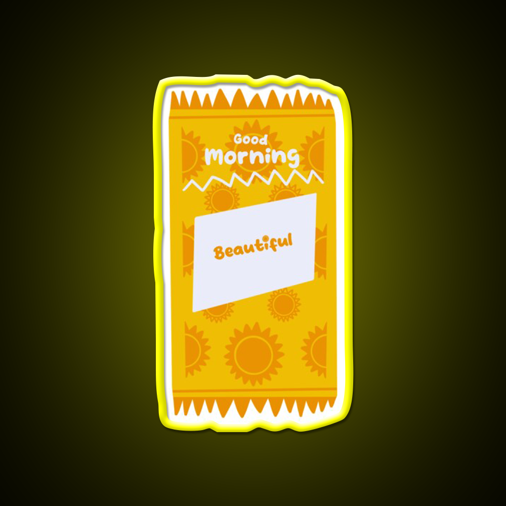 Good Morning Packet Fast Food Led Neon Sign For Burger Place Rgb Color