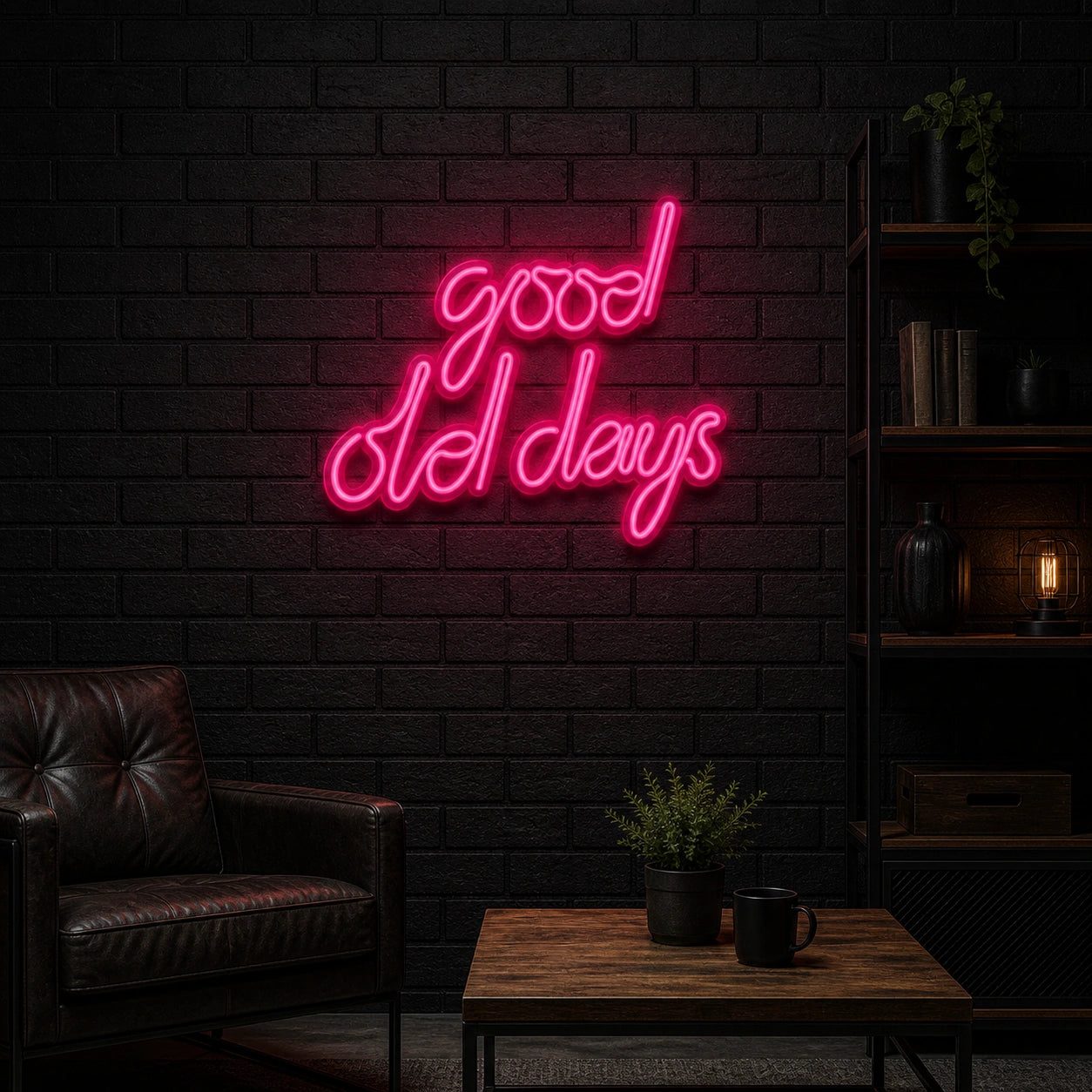 Good Old Days Vintage LED Neon Sign size image