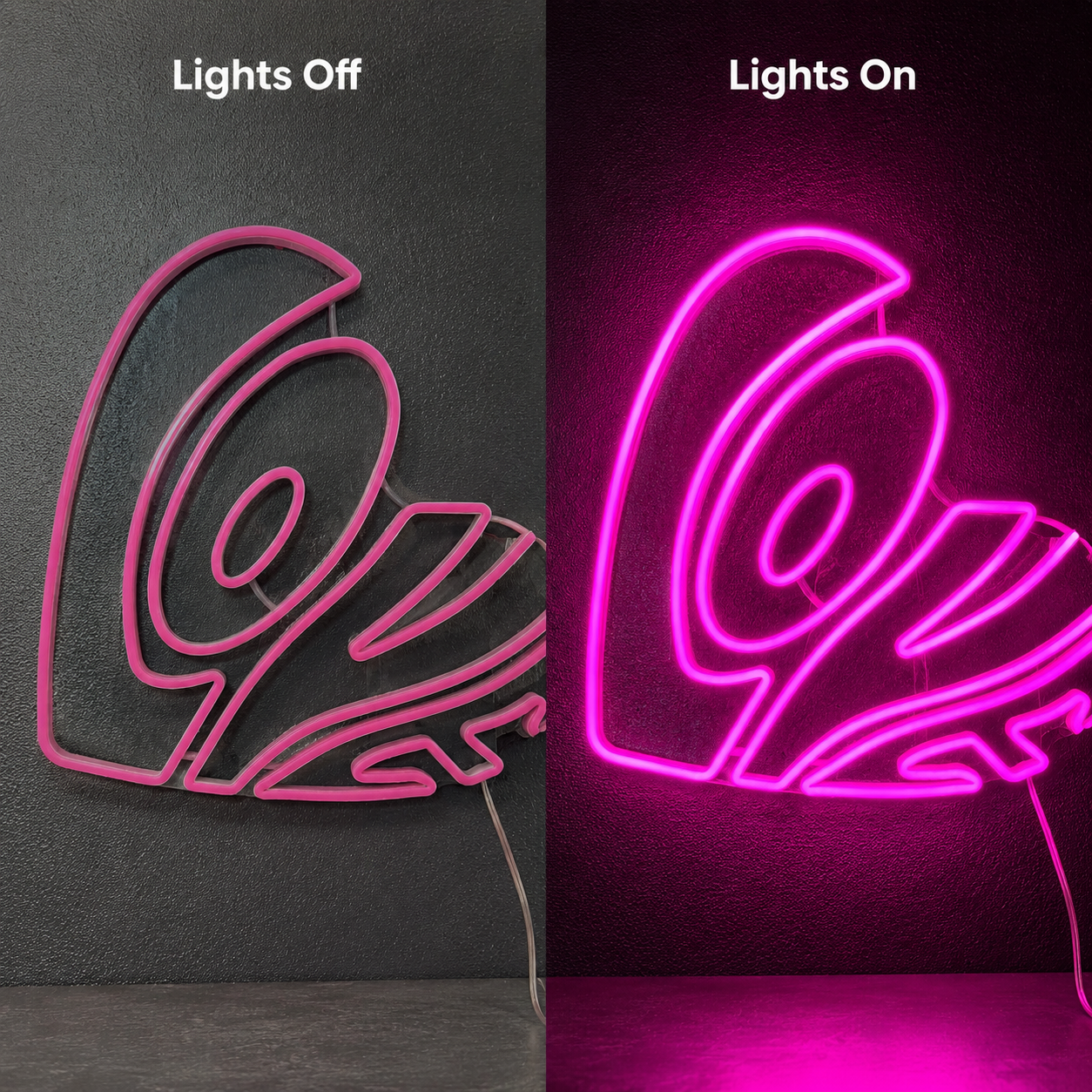 Good Things Ahead Statement Bedroom Decor LED Neon Sign - 06 Day Night Comparison