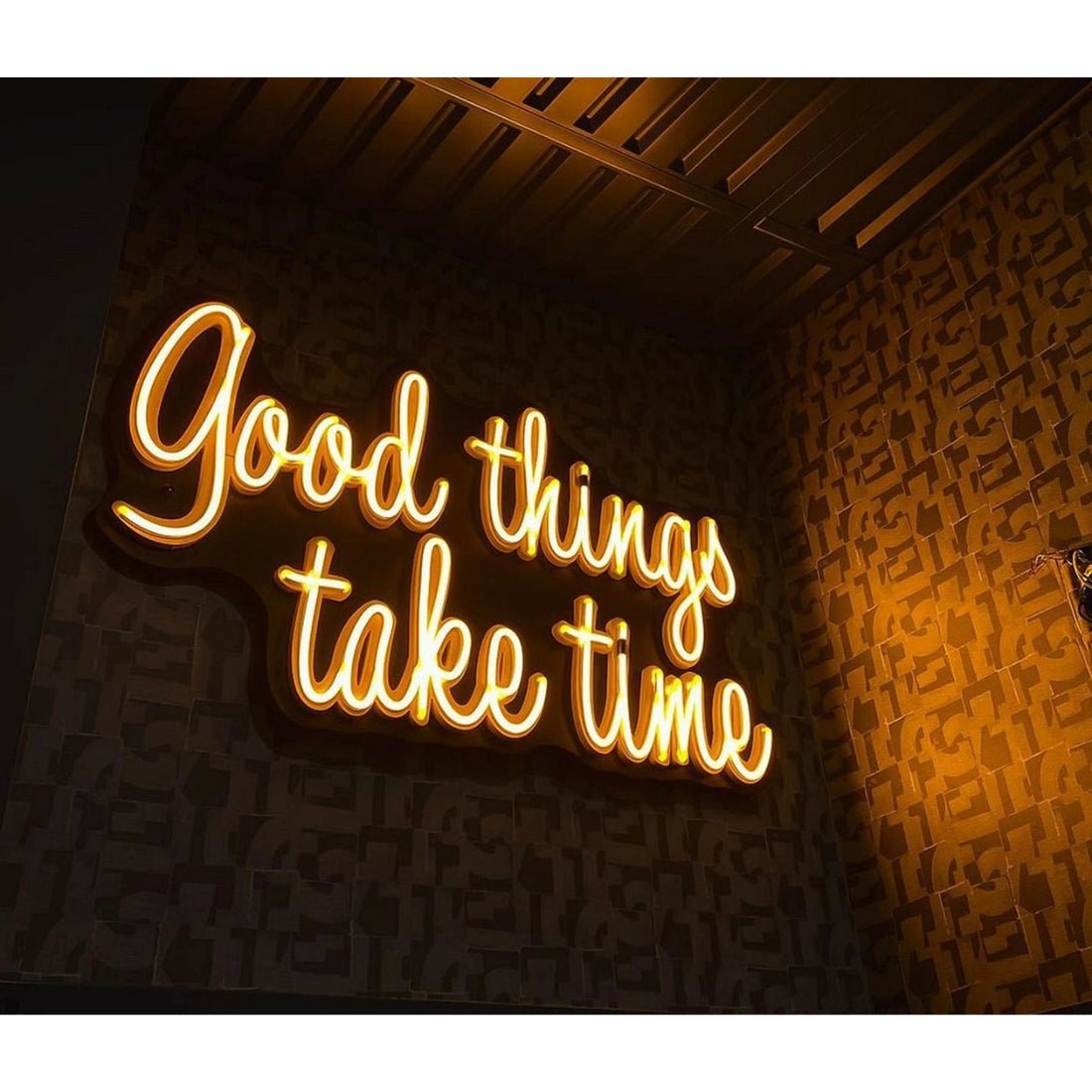 Good Things Take Time Led Sign Business Neon Signs - Shineneon