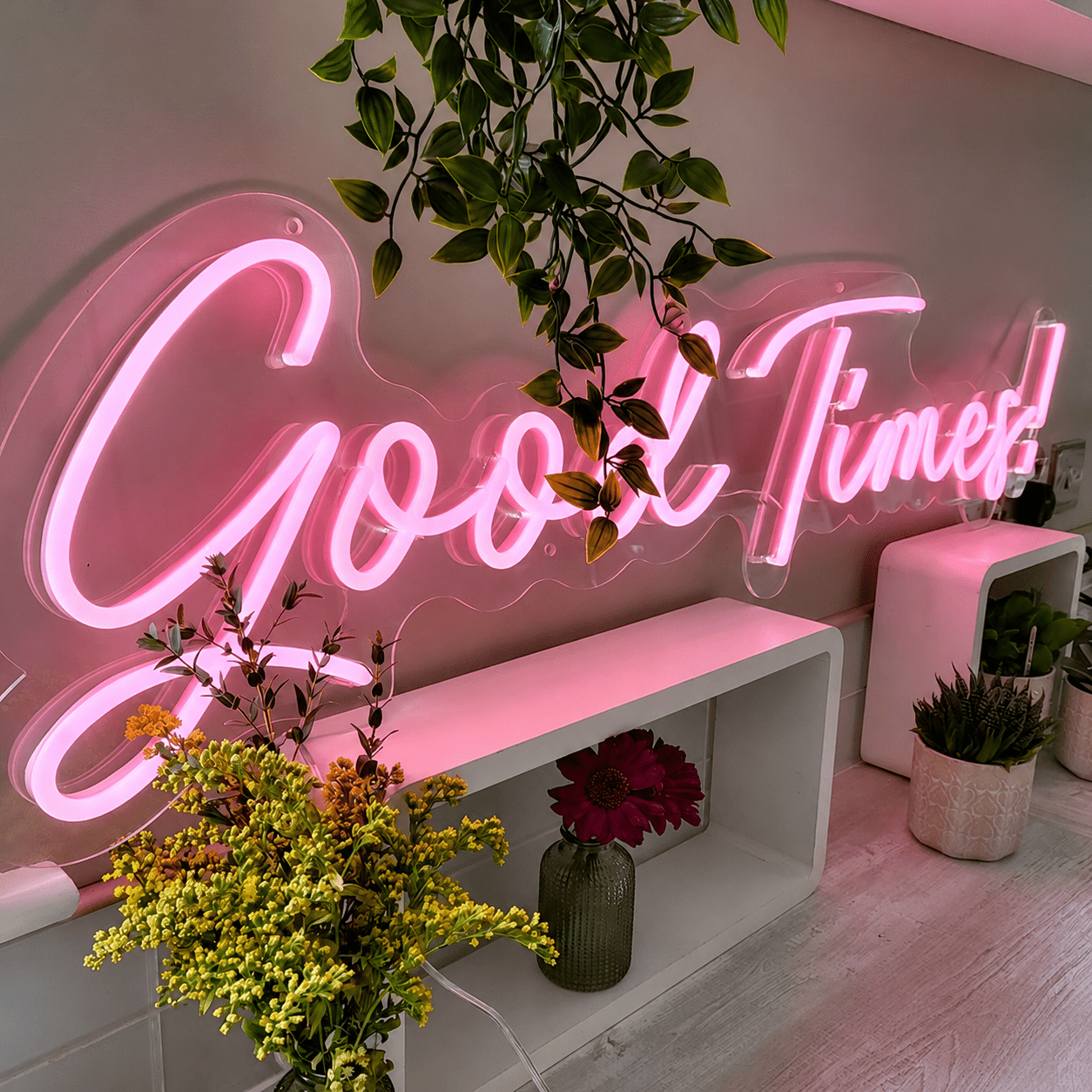 Good Times LED Neon Sign Bedroom Wall Art - Shineneon