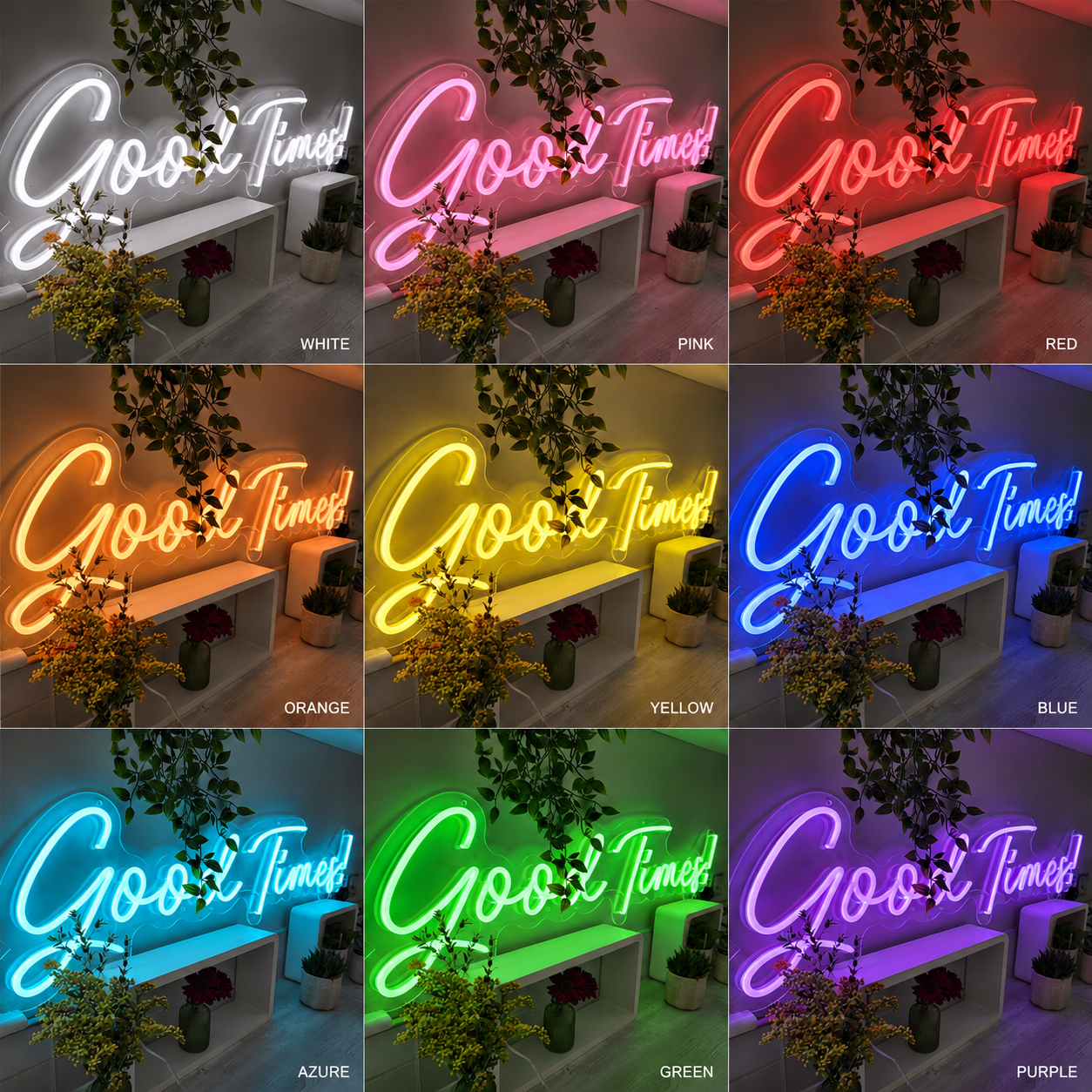 Good Times LED Neon Sign Bedroom Wall Art - Shineneon