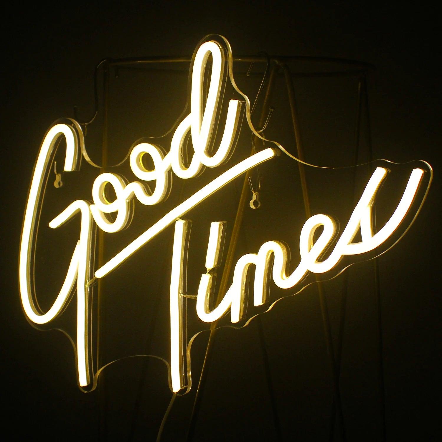 Good Times Multicolor Led Neon Sign For Kids Room Decor | Shineneon
