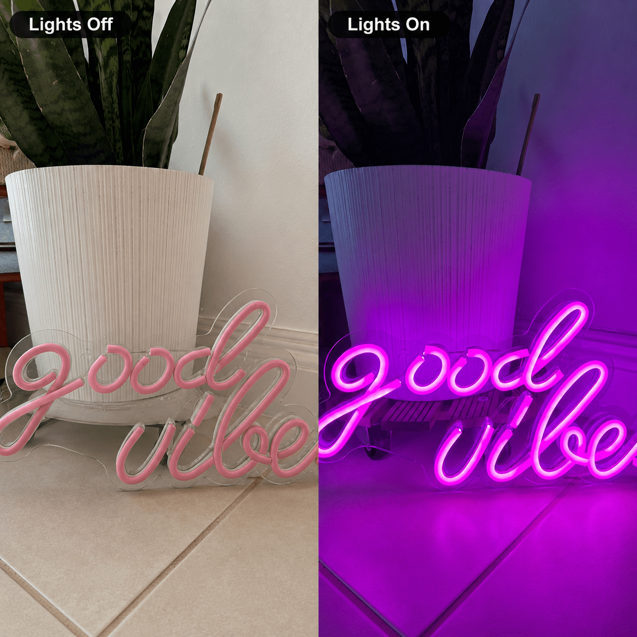 Good Vibes Acrylic LED Neon Sign - Shineneon