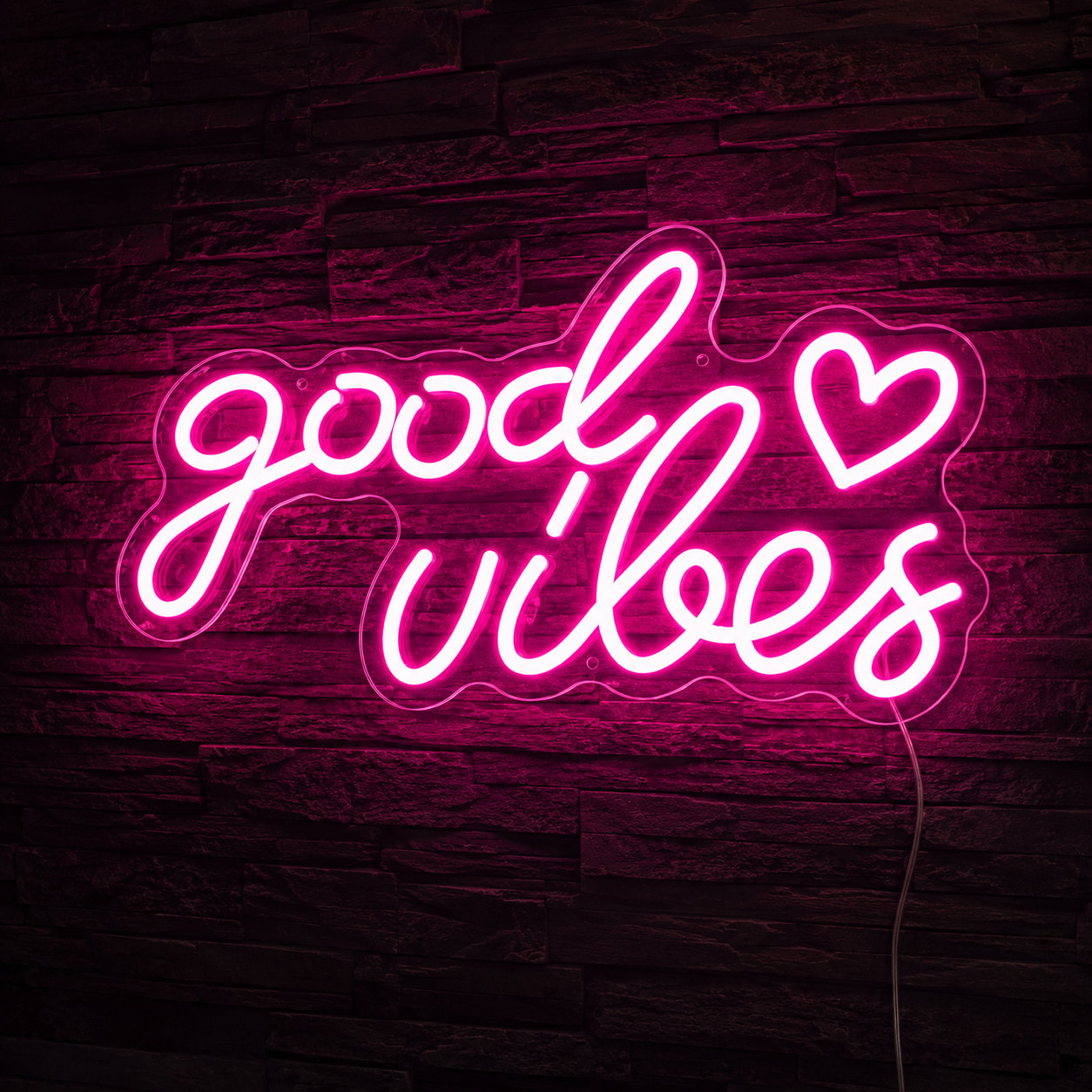 Good Vibes Aesthetic Room Decor LED Neon Sign - 02 High-Converting Product Image