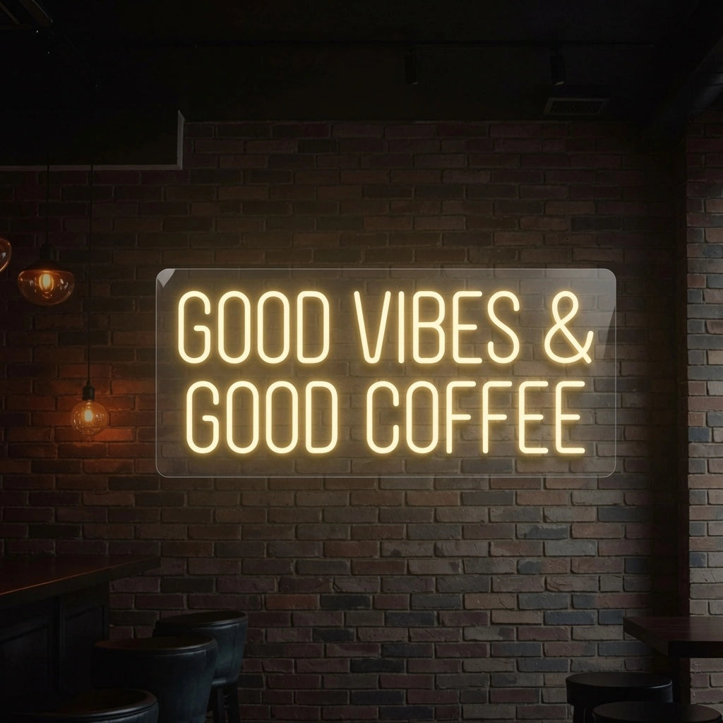 Good Vibes And Good Coffee Room Decor LED Neon Sign - 01 Original Product Image