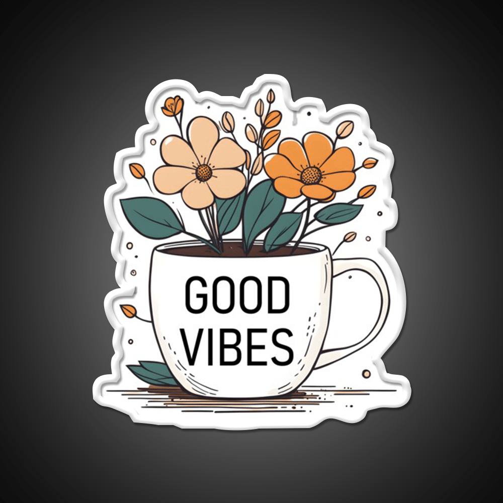 Good Vibes Cafe Led Neon Sign Espresso Bar Art Rgb Color - Shineneon