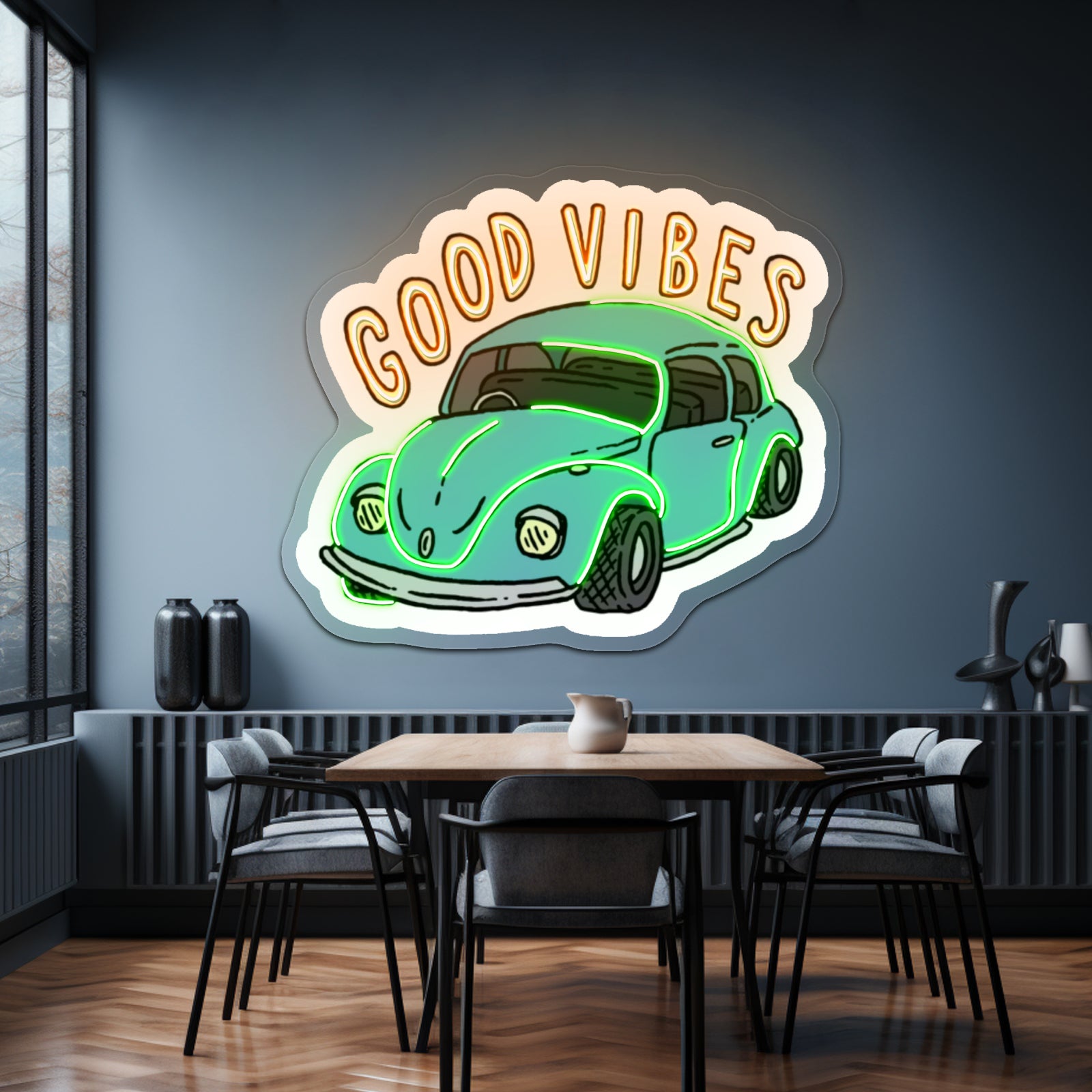 Good Vibes Car Neon Signs For Home Decor