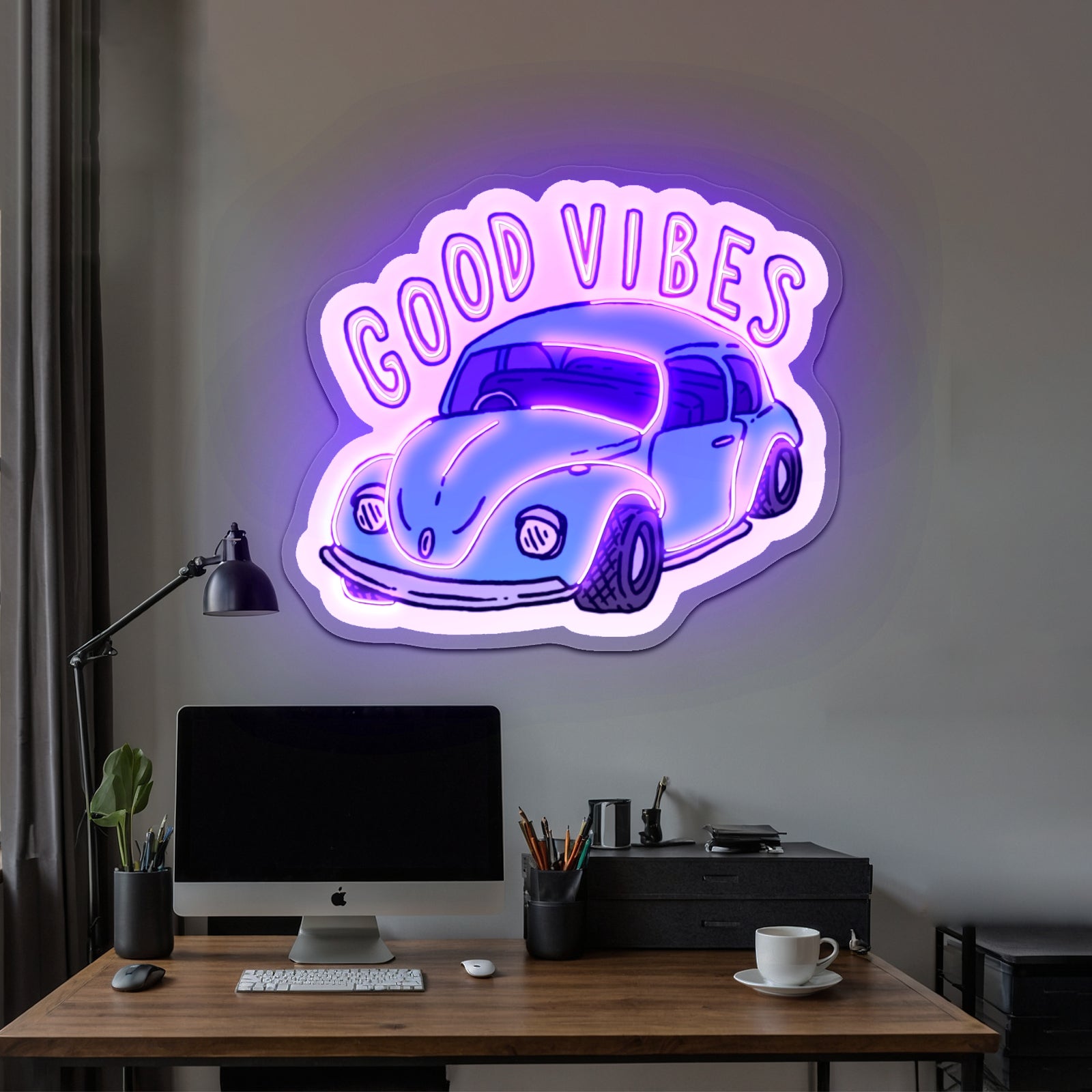 Good Vibes Car Neon Signs For Home Decor