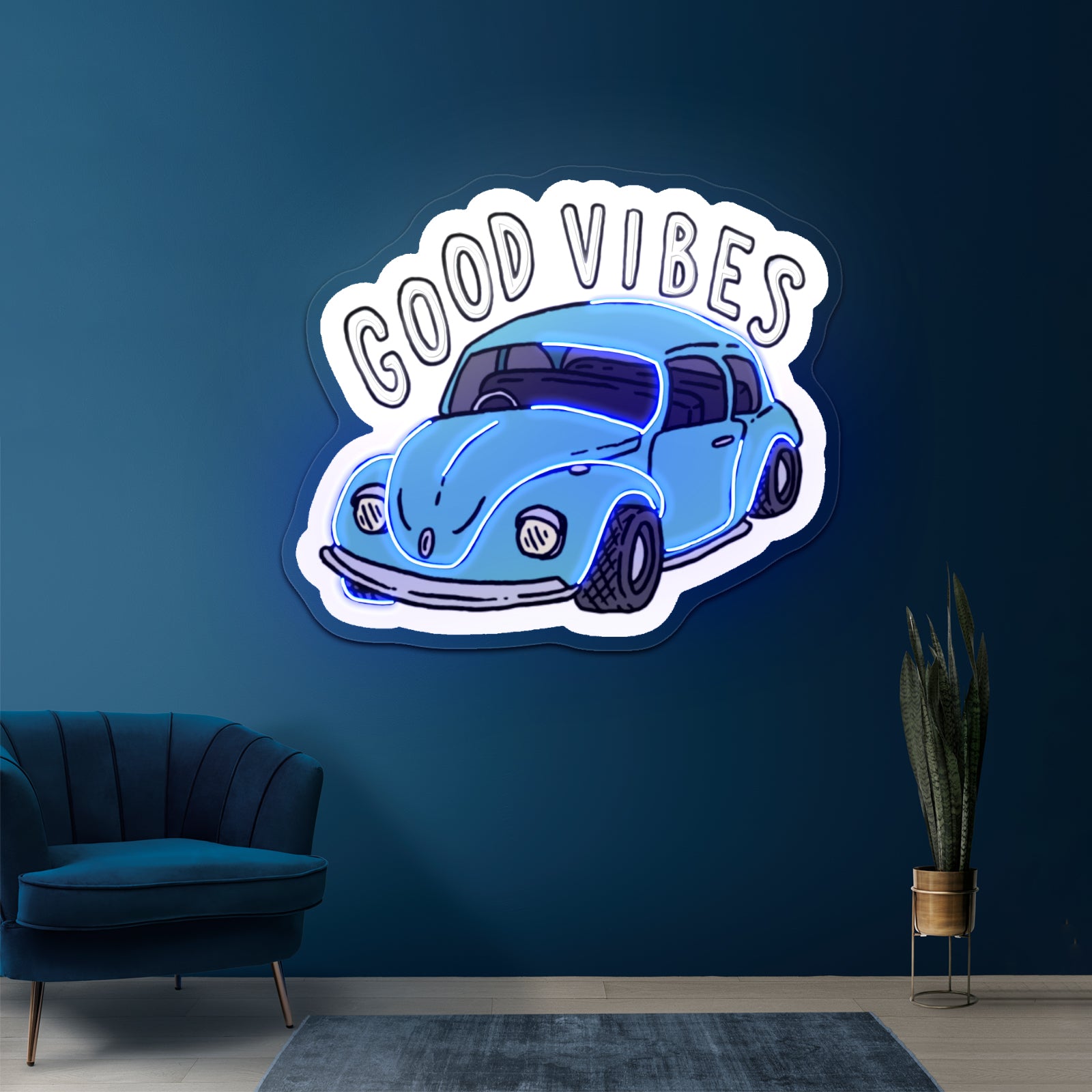 Good Vibes Car Neon Signs For Home Decor