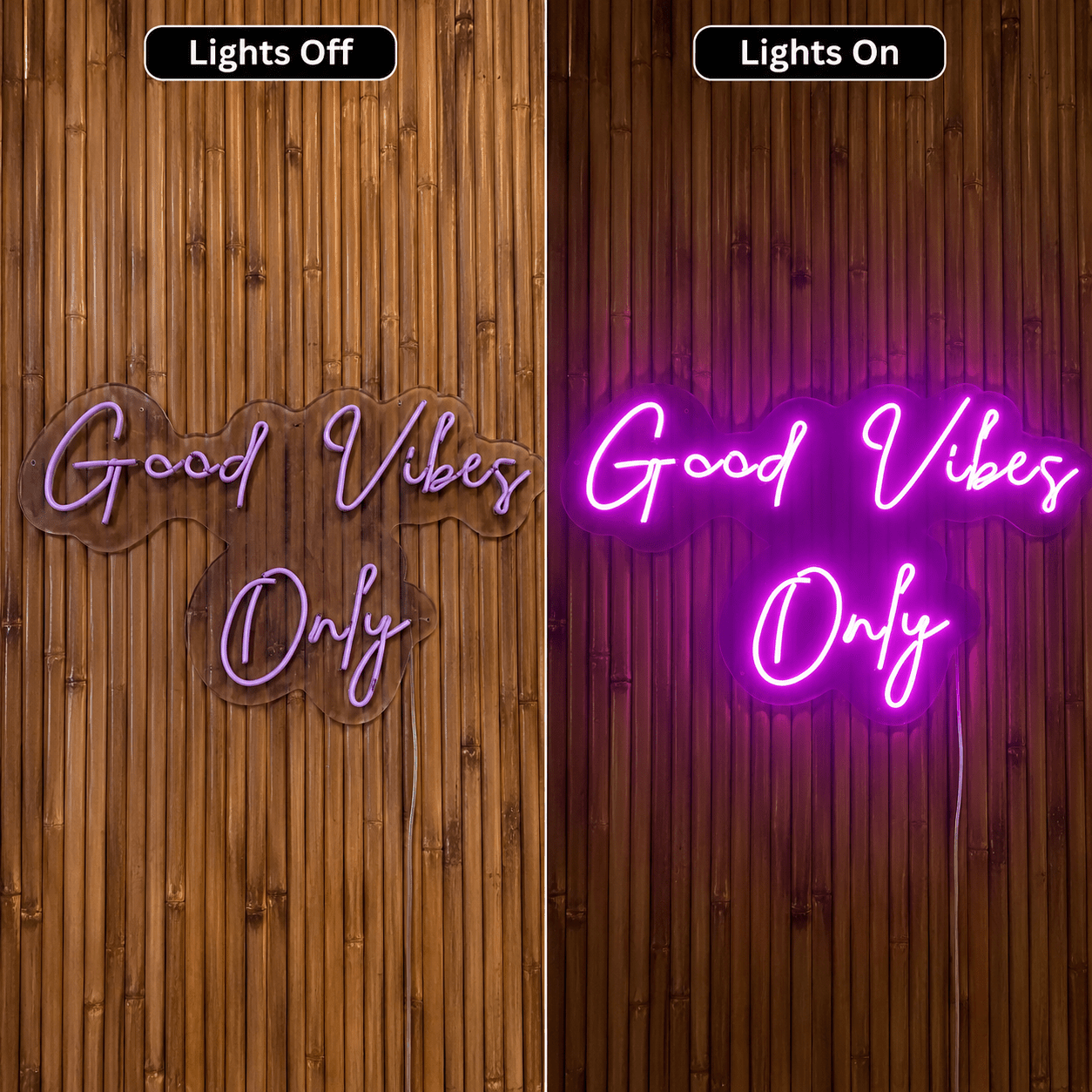 Good Vibes Classic Wall Light LED Neon Sign - Shineneon