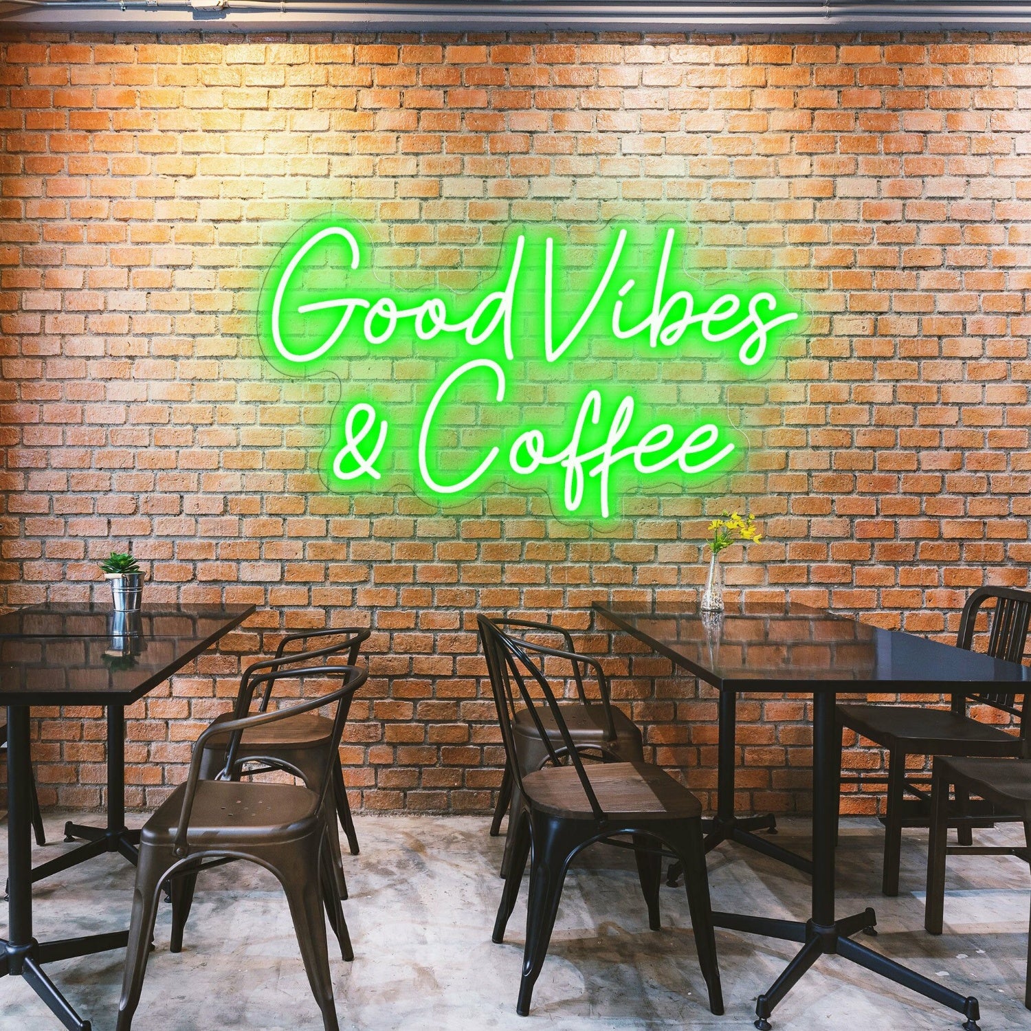 Good Vibes Coffee Spread Positivity With Lively Neon | Shineneon