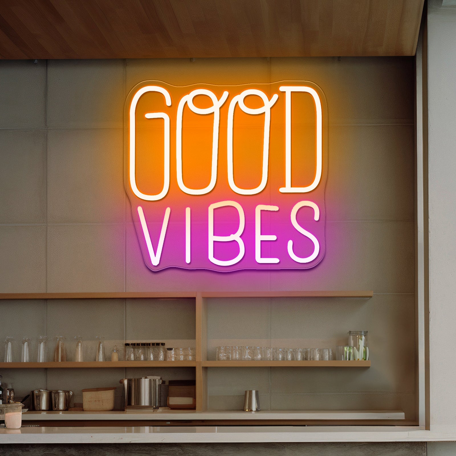Good Vibes Corloful Led Neon Wall Design - Shineneon