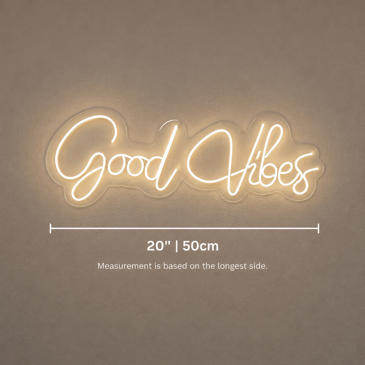 Good Vibes Cursive Wall Art LED Neon Sign - 04 Size Image