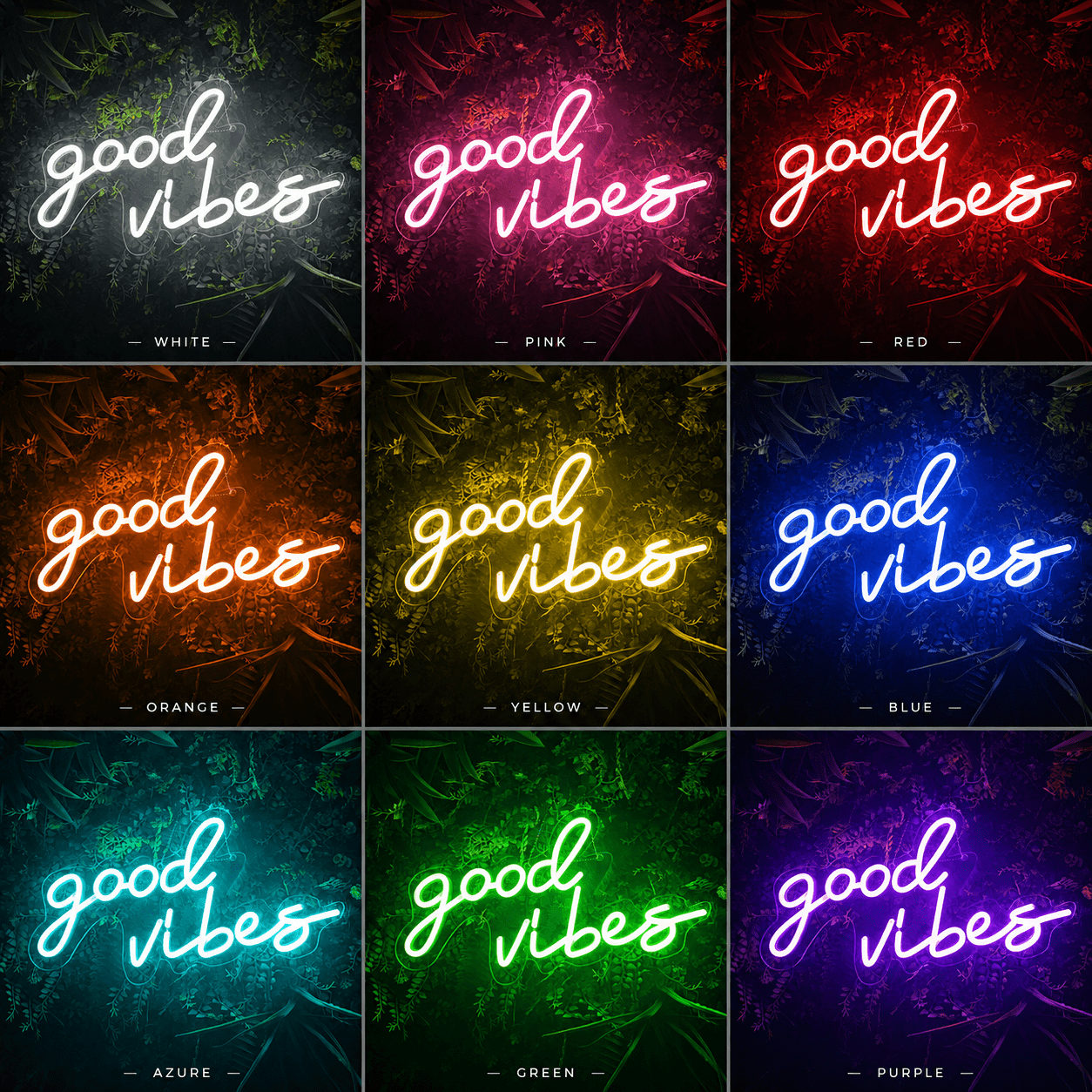 Good Vibes Cursive Wall Decor LED Neon Sign - Shineneon