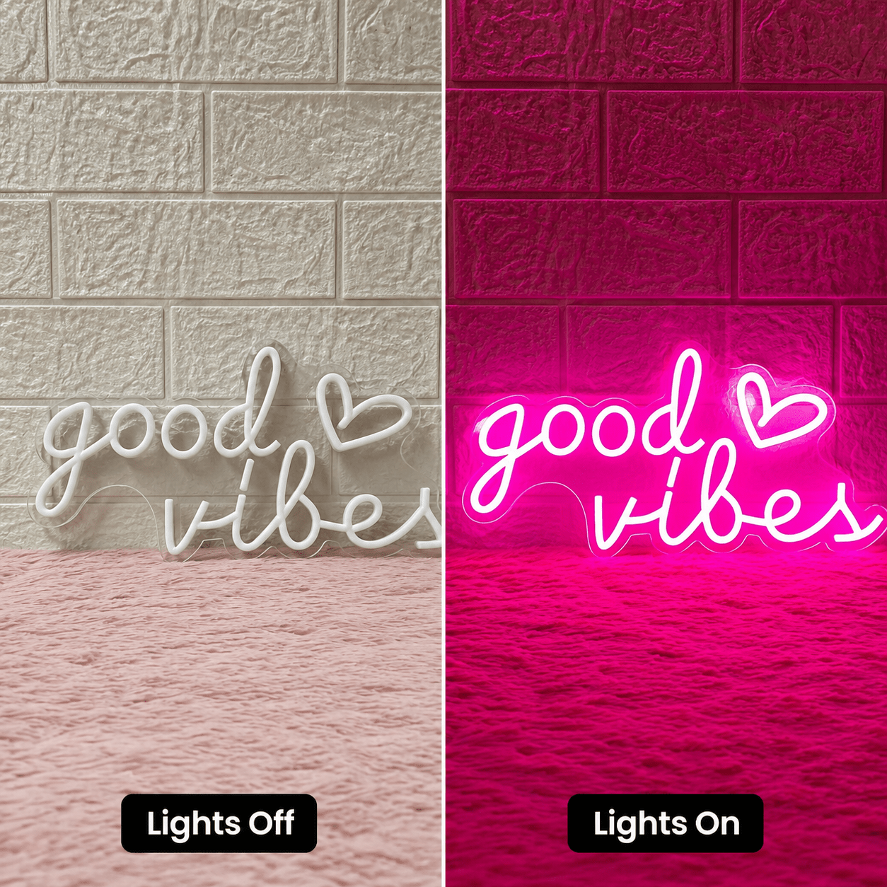 Good Vibes Cutout LED Neon Sign - Shineneon