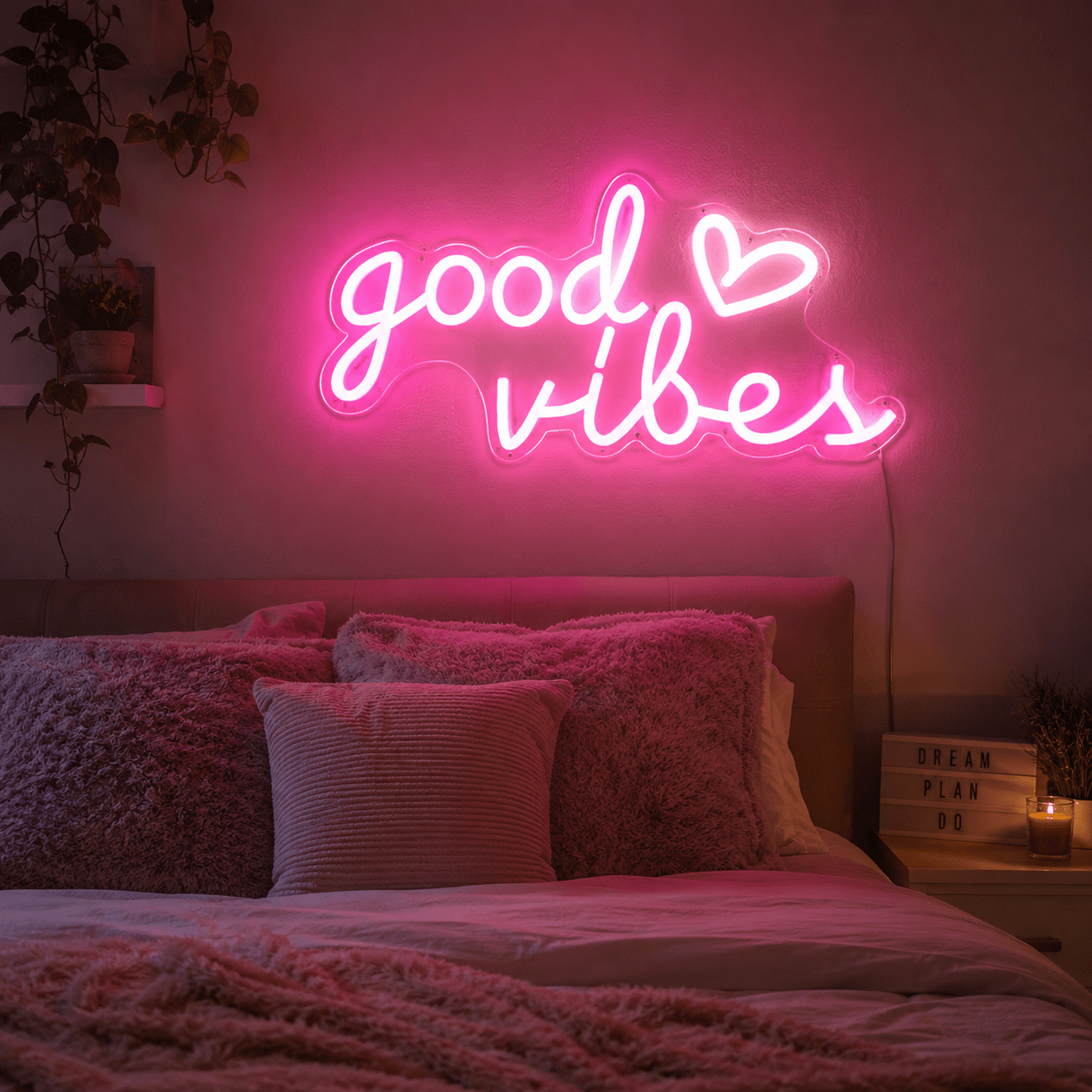 Good Vibes Cutout LED Neon Sign - Shineneon