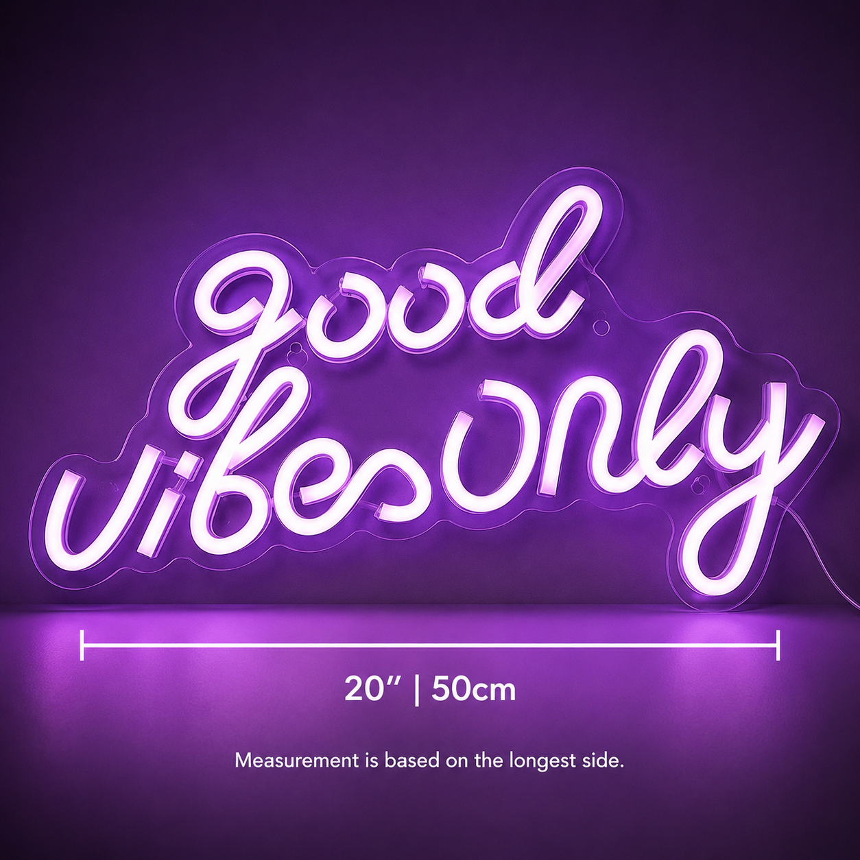 Good Vibes Dorm Decor Sign LED Neon Sign - 04 Size Image
