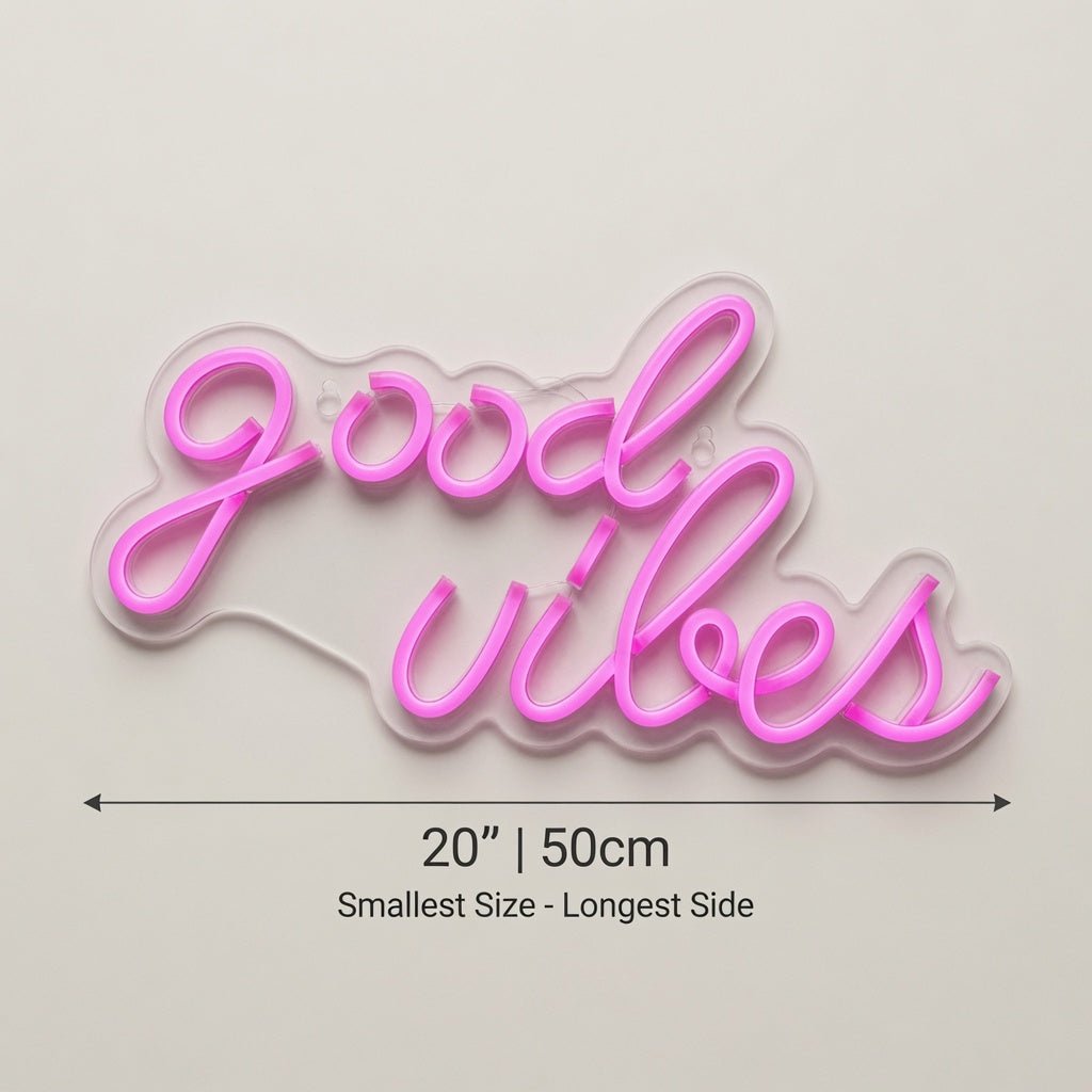 Good Vibes LED Neon Sign Bedroom Decor Wall Neon Sign - Shineneon