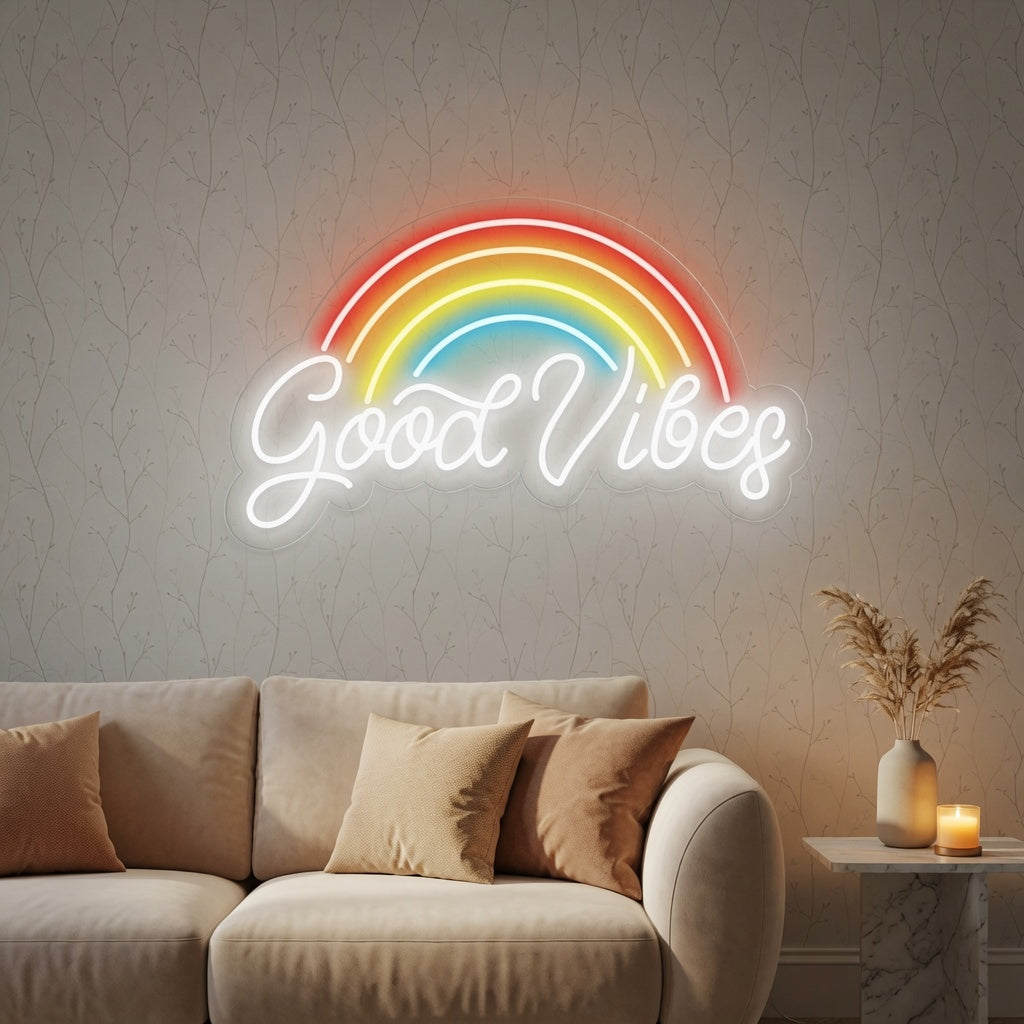 Good Vibes LED Neon Sign Home Wall Art - 02 High-Converting Product Image