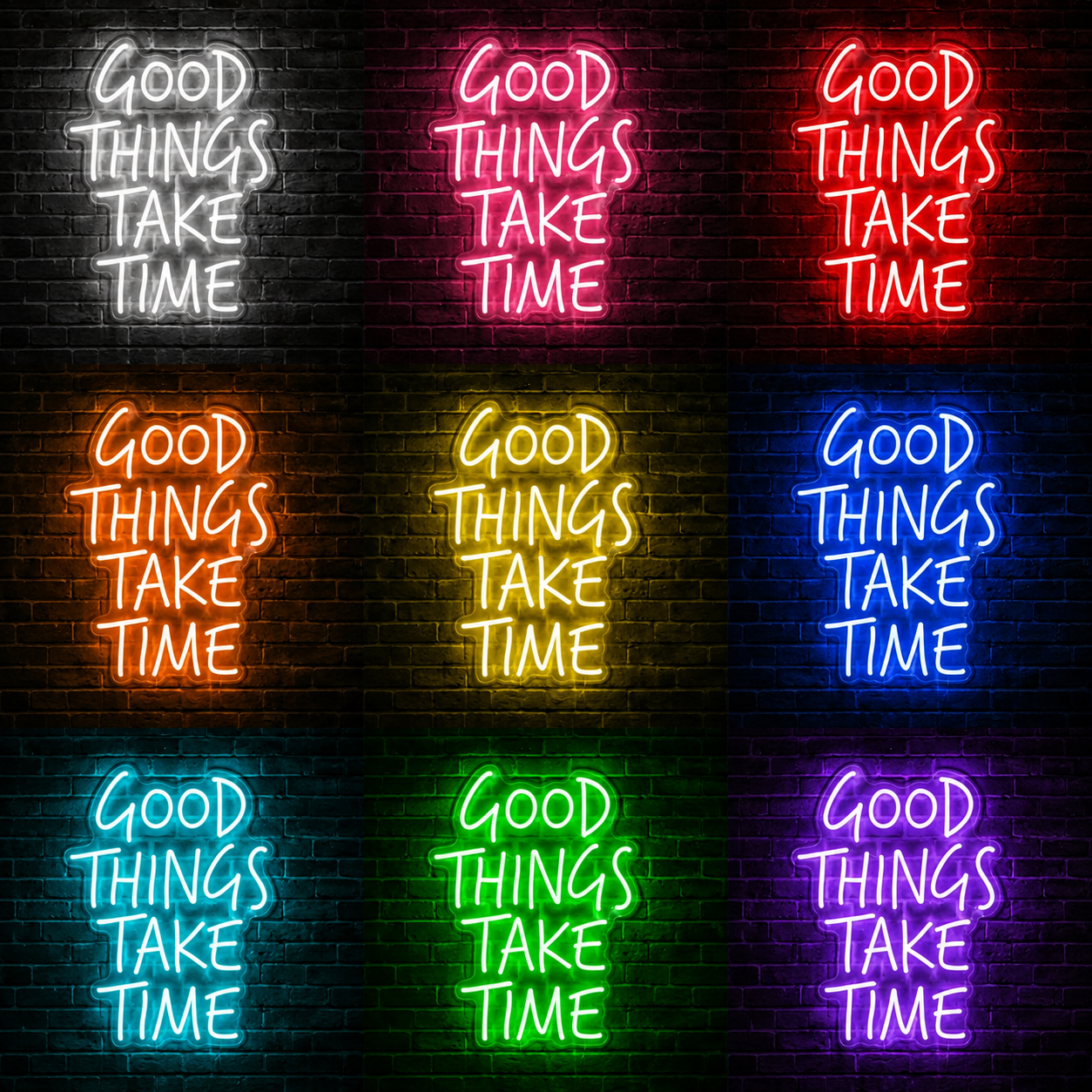 Good Vibes Lettering Decor Sign LED Neon Sign - 05 Color Grid