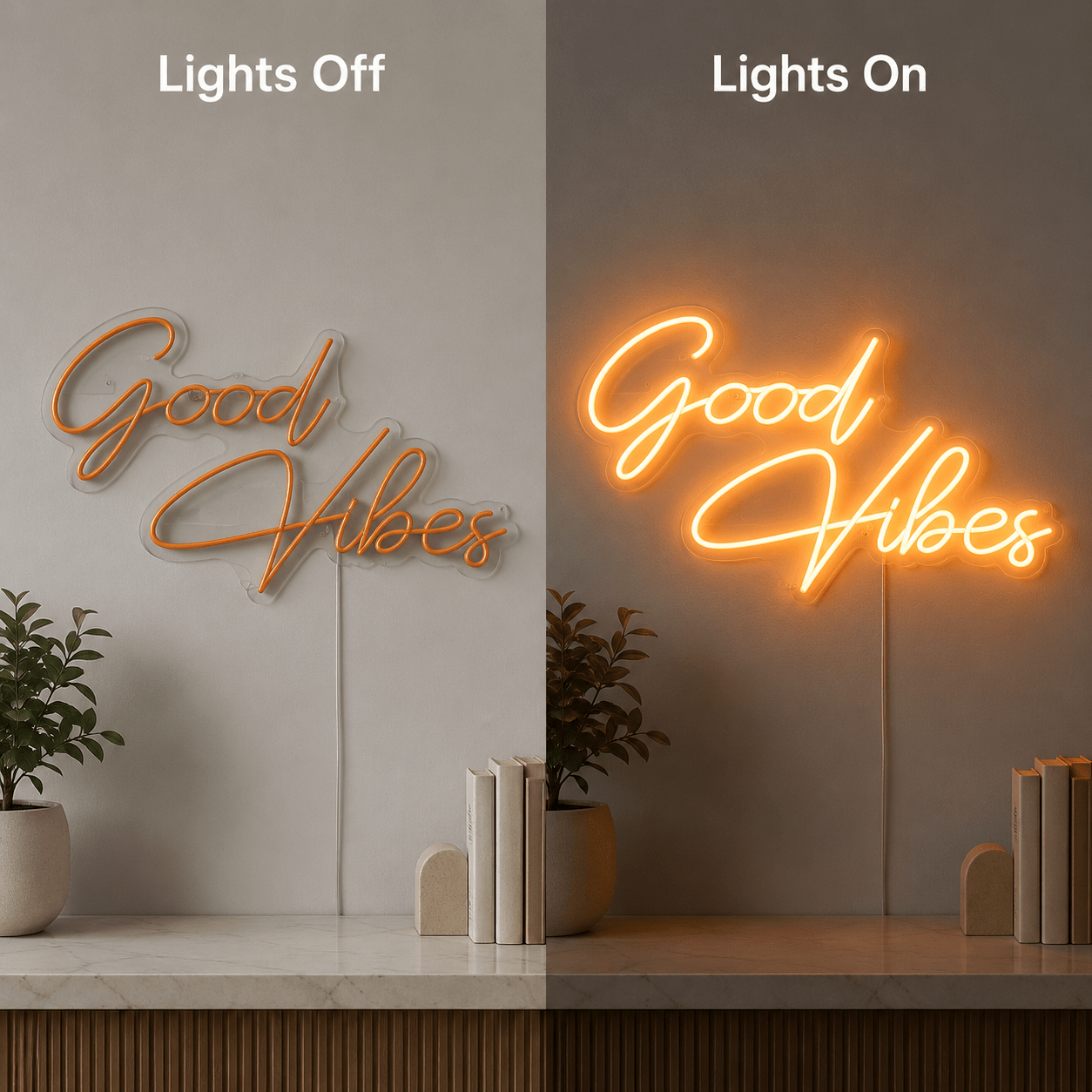 Good Vibes Living Room Decor LED Neon Sign - Shineneon