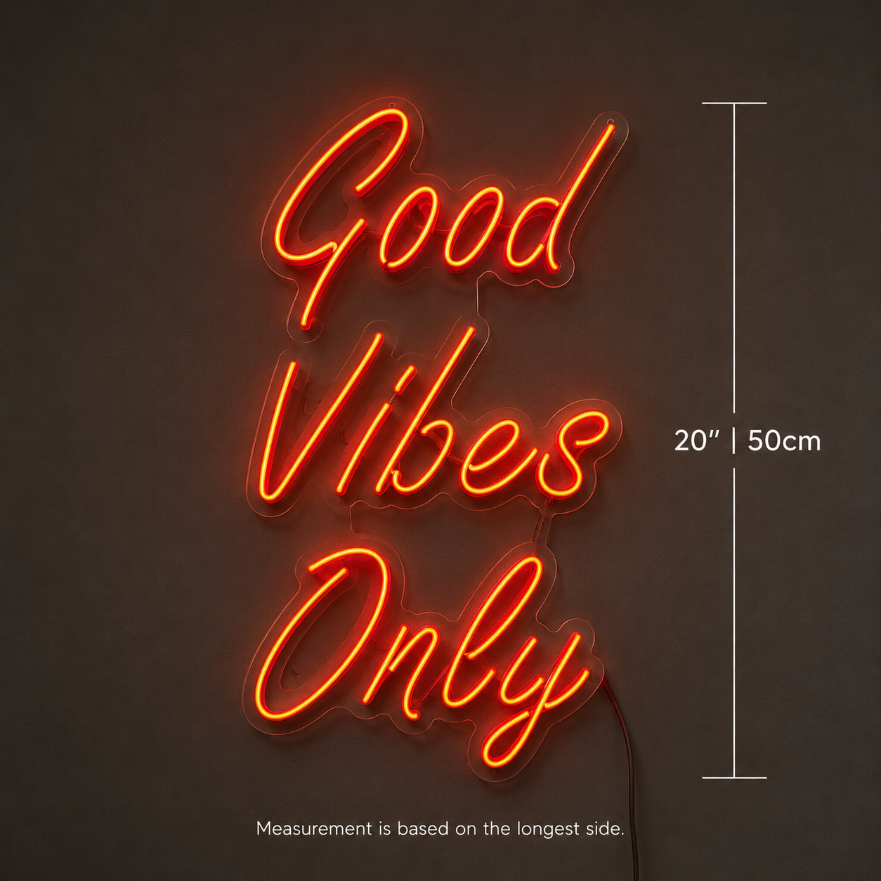 Good Vibes Mounted Wall Light LED Neon Sign - 04 Size Image