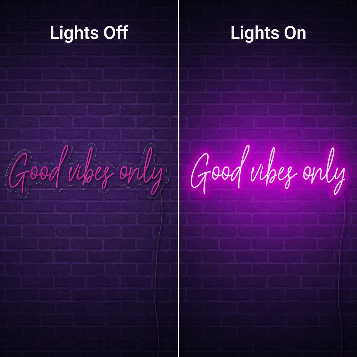 Good Vibes Only Acrylic Decor Sign LED Neon Sign - Shineneon