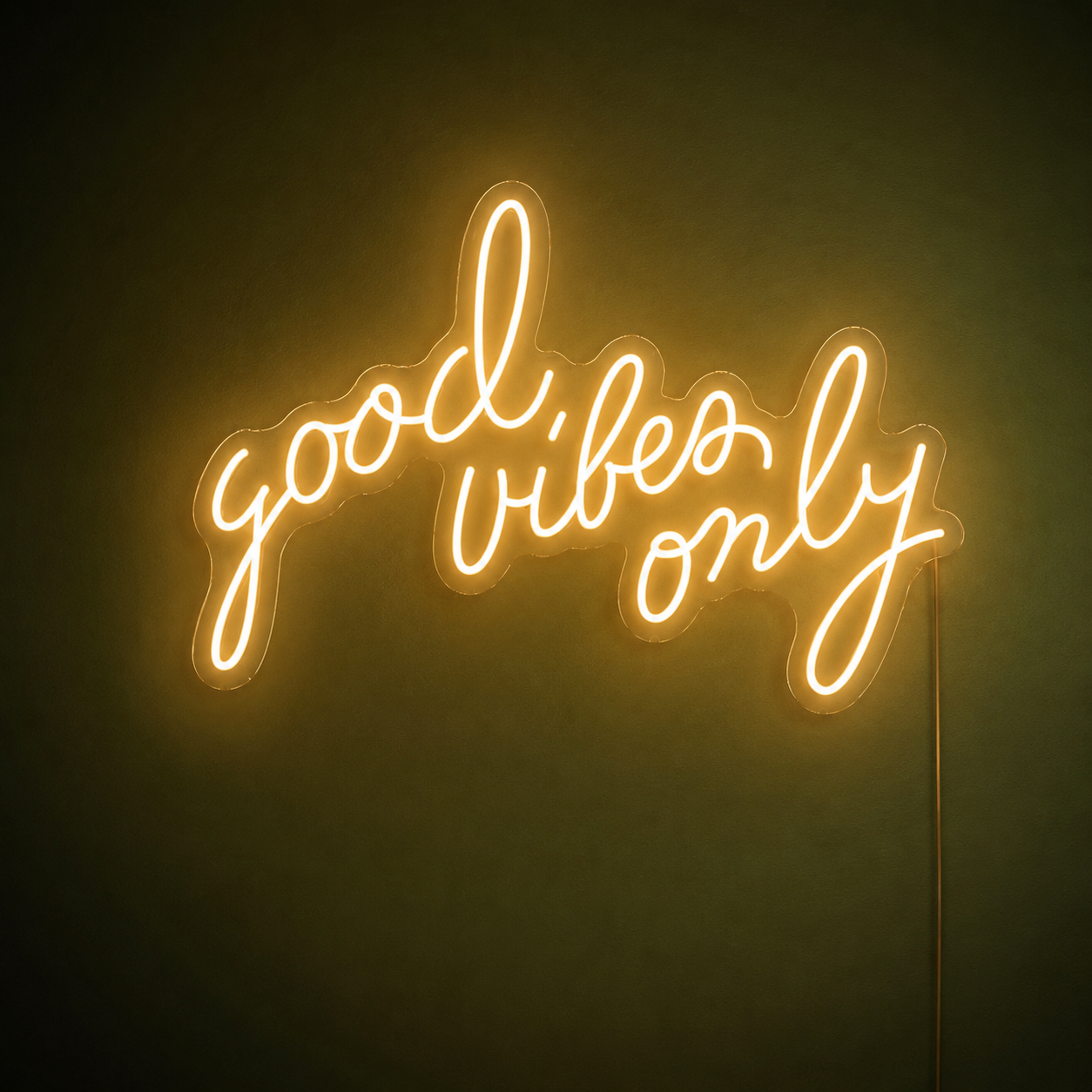 Good Vibes Only Aesthetic Room Decor LED Neon Sign - 02 High-Converting Product Image