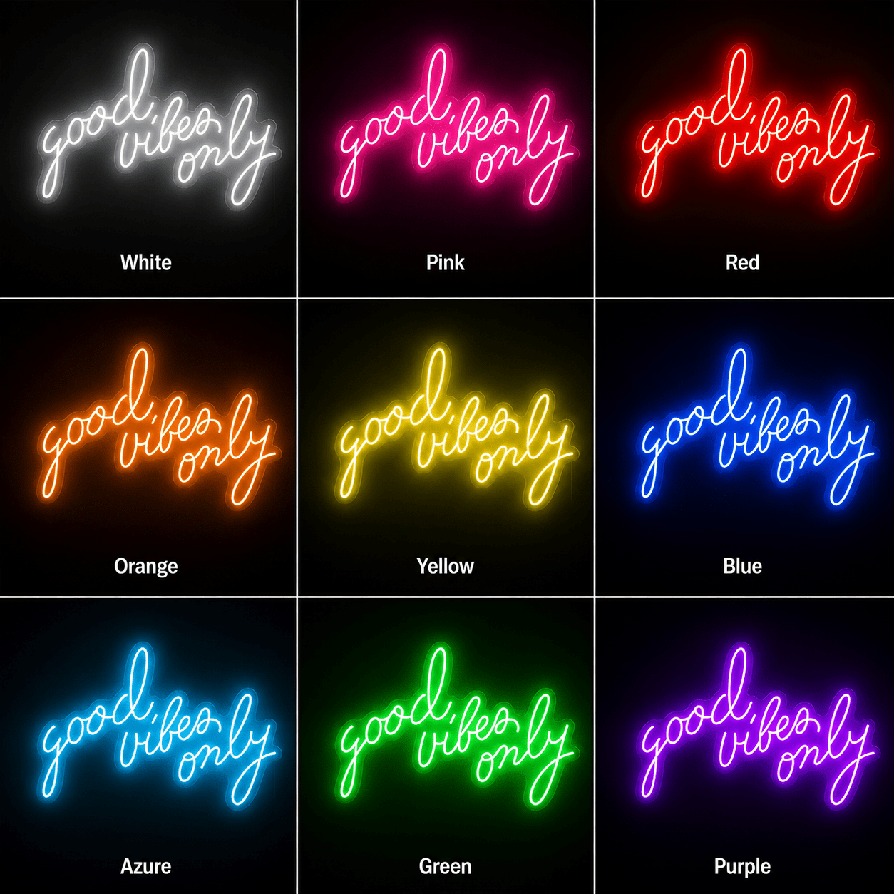 Good Vibes Only Aesthetic Room Decor LED Neon Sign - Shineneon
