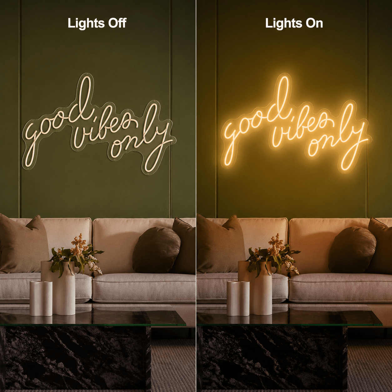 Good Vibes Only Aesthetic Room Decor LED Neon Sign - Shineneon
