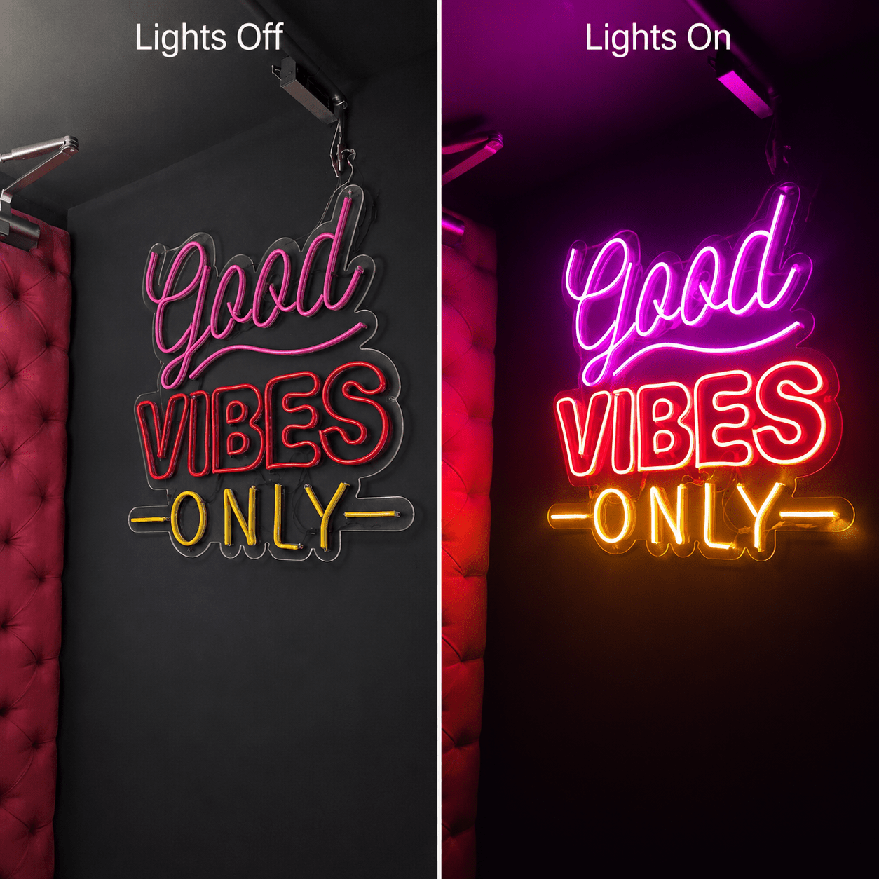 Good Vibes Only Apartment Decor LED Neon Sign - Shineneon