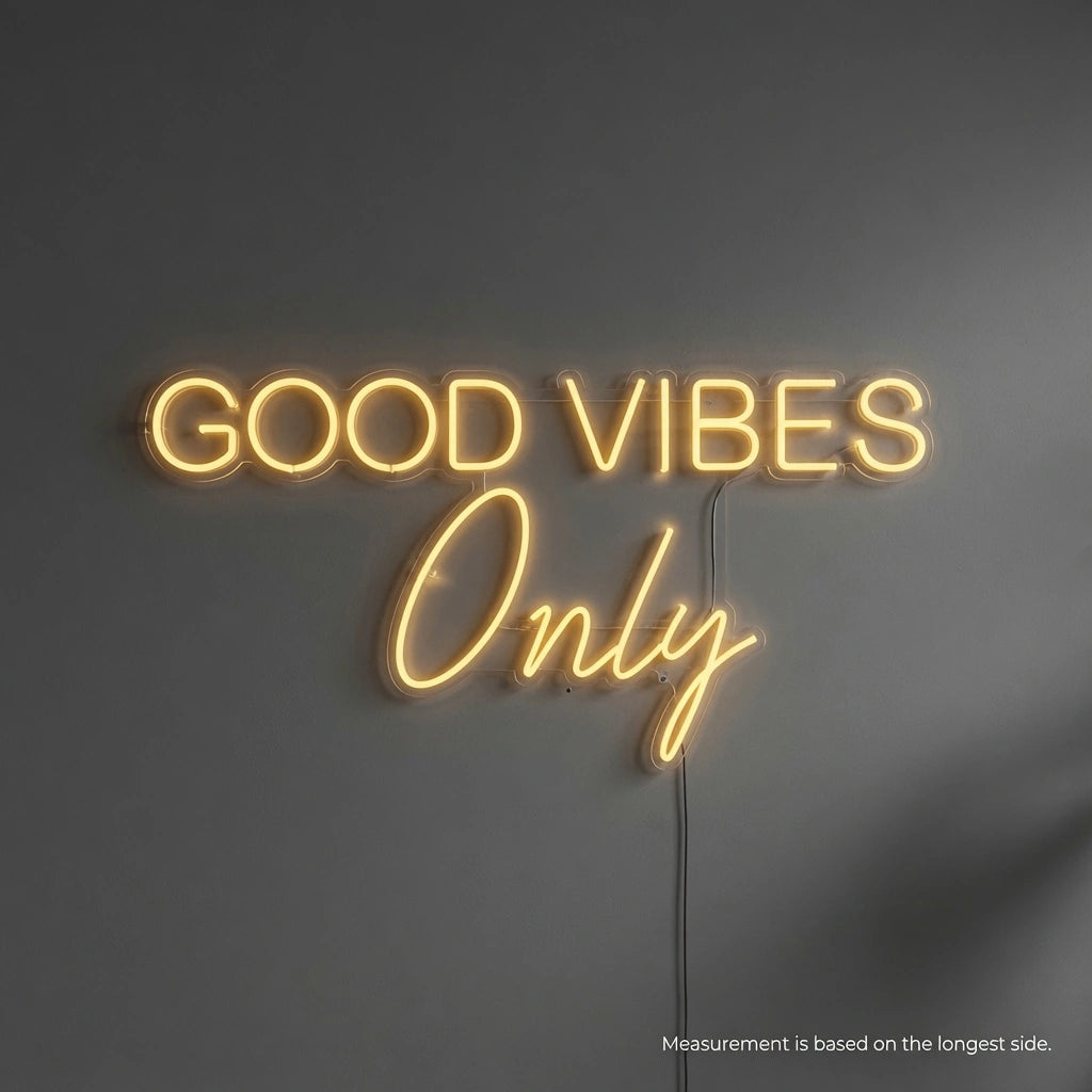 Good Vibes Only Business Wall Art LED Neon Sign - 04 Size Image