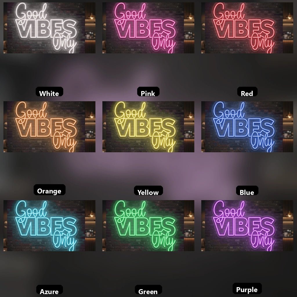 Good Vibes Only Coffee Bar Wall Art LED Neon Sign - Shineneon