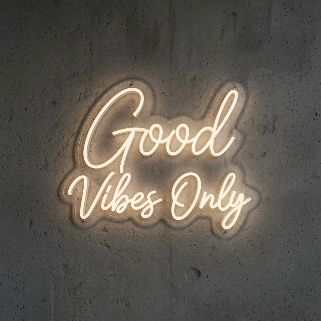 Good Vibes Only Commercial Wall Art LED Neon Sign - 04 Size Image