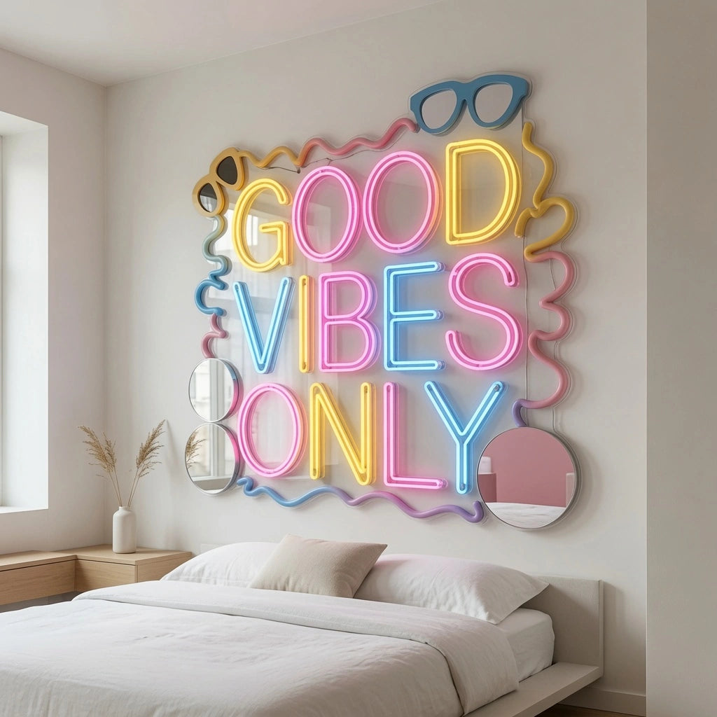 Good Vibes Only LED Neon Sign Bedroom Decor Wall Decor - 04 Size Image