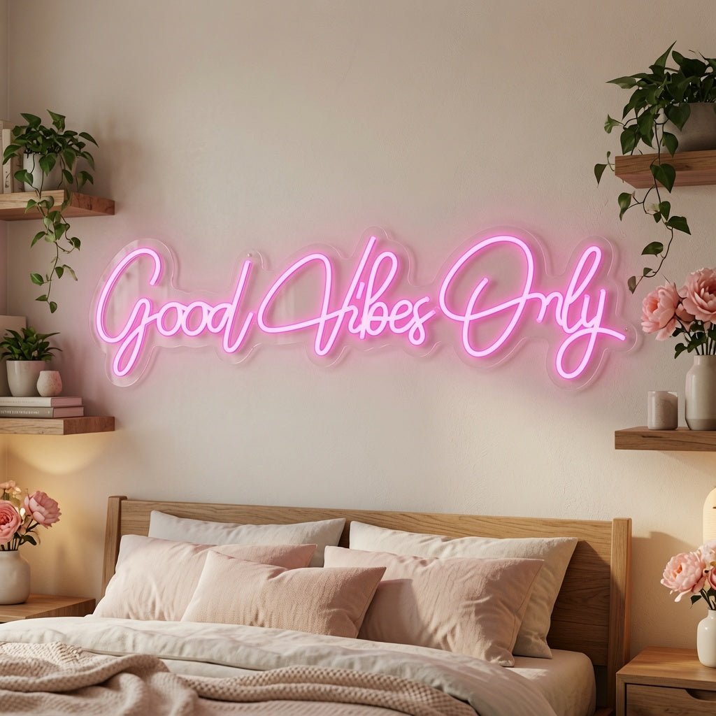 Good Vibes Only LED Neon Sign Bedroom Decor Wall Neon Sign - Shineneon
