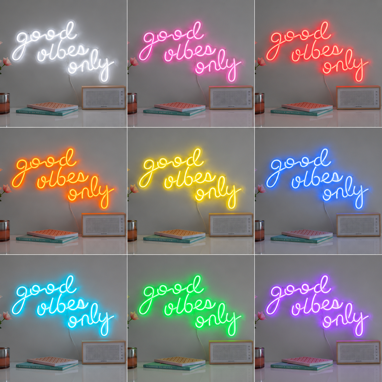 Good Vibes Only LED Neon Sign Bedroom Wall Art - Shineneon