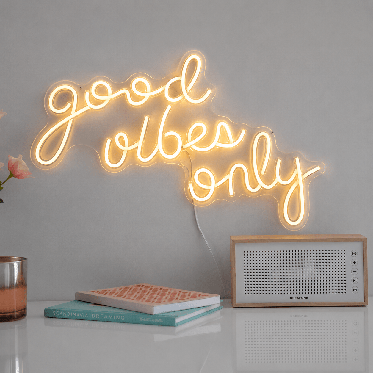 Good Vibes Only LED Neon Sign Bedroom Wall Art - Shineneon