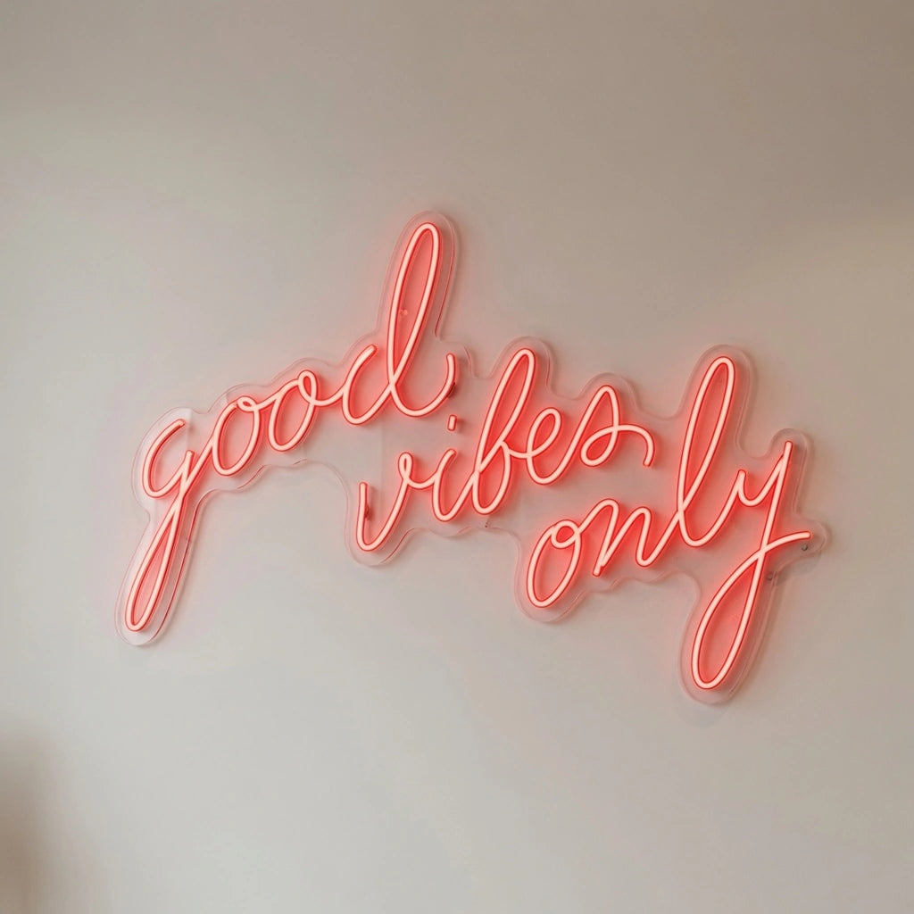 Good Vibes Only LED Neon Sign Home Art - 04 Size Image