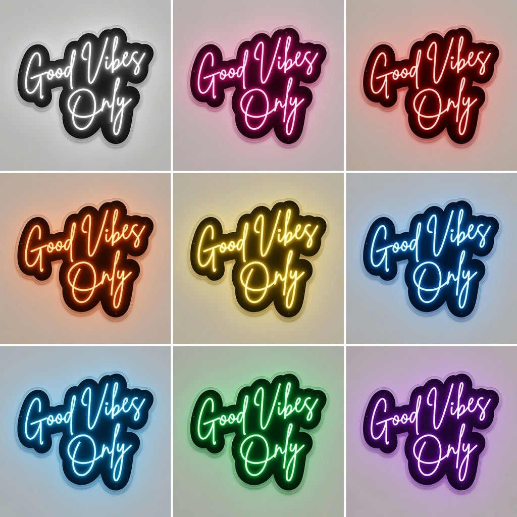 Good Vibes Only LED Neon Sign Home Decor - 05 Color Grid