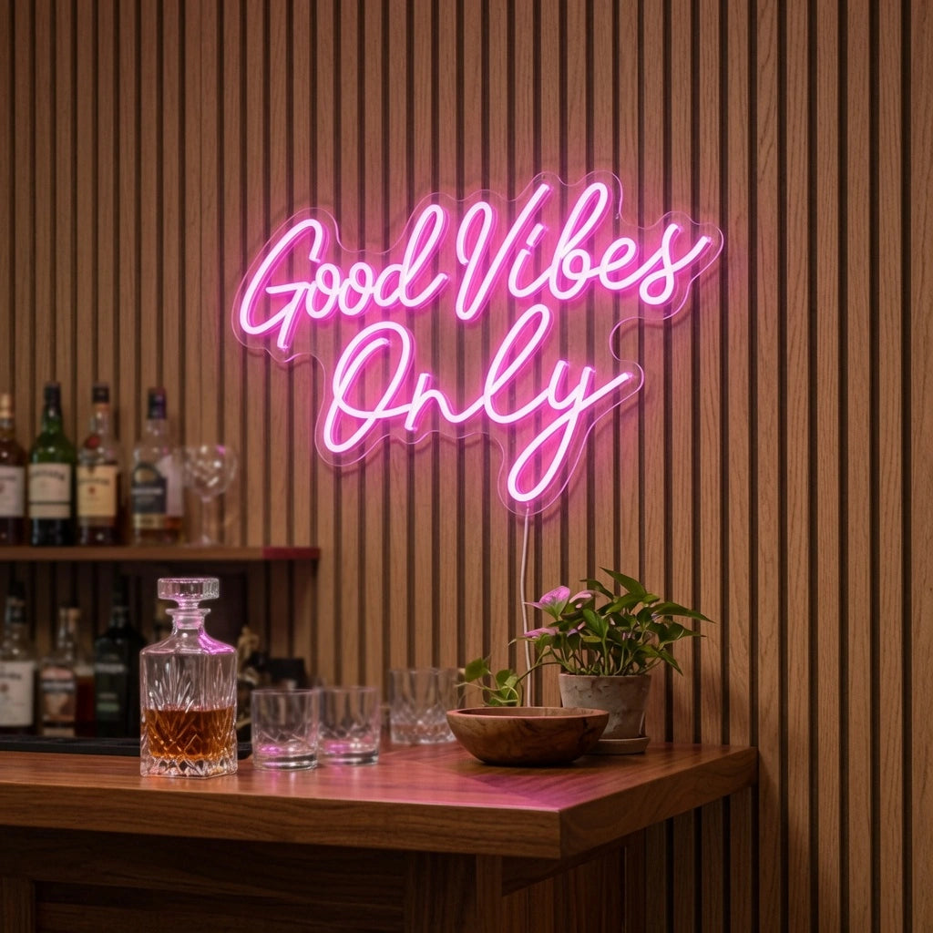 Good Vibes Only LED Neon Sign Home Decor Wall Decor - 03 Real Lifestyle Scene
