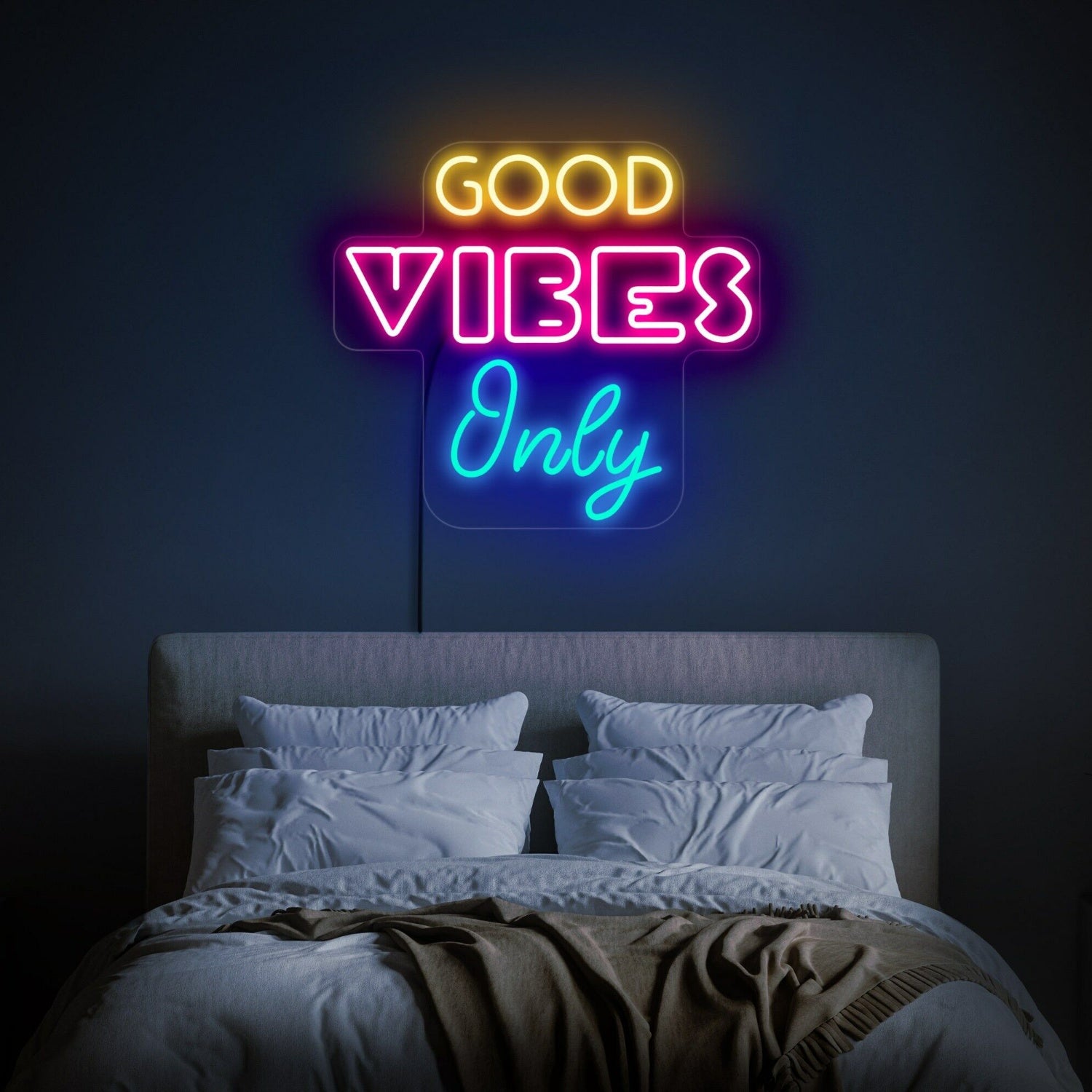 Good Vibes Only Led Neon Sign Ideal For Home Decor Office - Shineneon