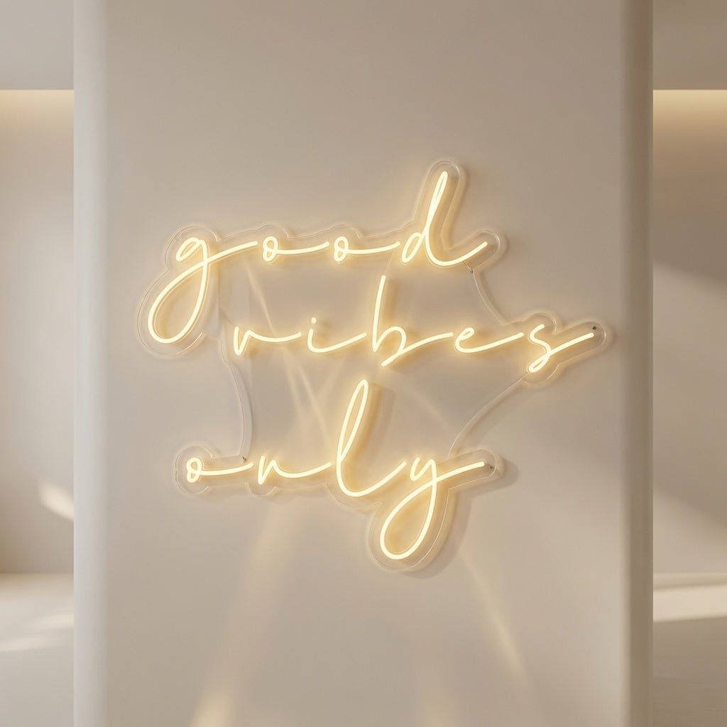 Good Vibes Only Minimal Wall Decor LED Neon Sign - Shineneon